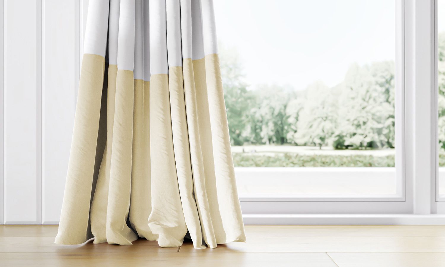 Cortina Amarelo e Branco