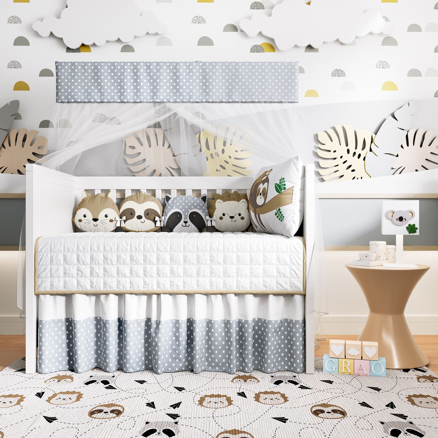 Kit Berço Amiguinhos do Bosque