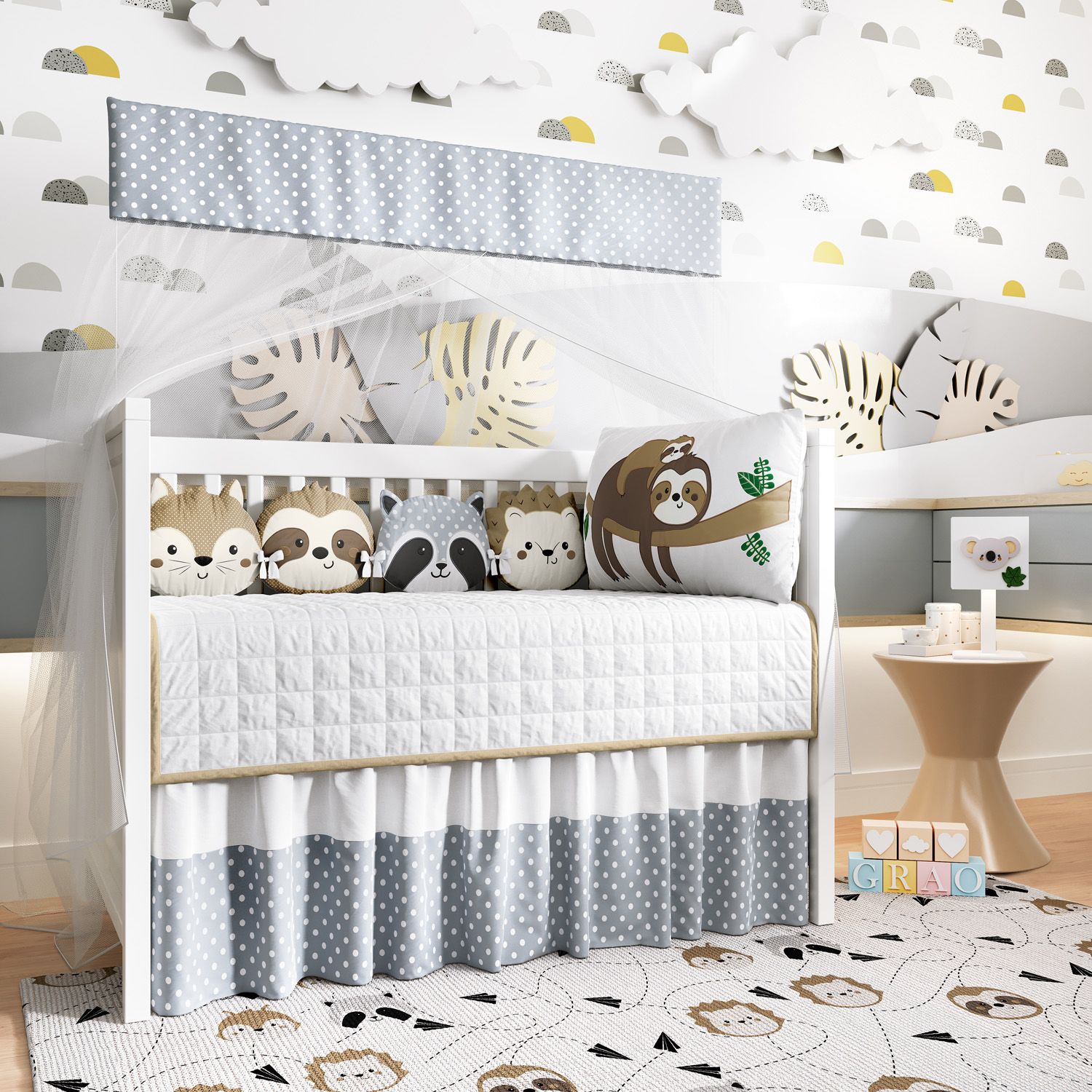 Kit Berço Amiguinhos do Bosque