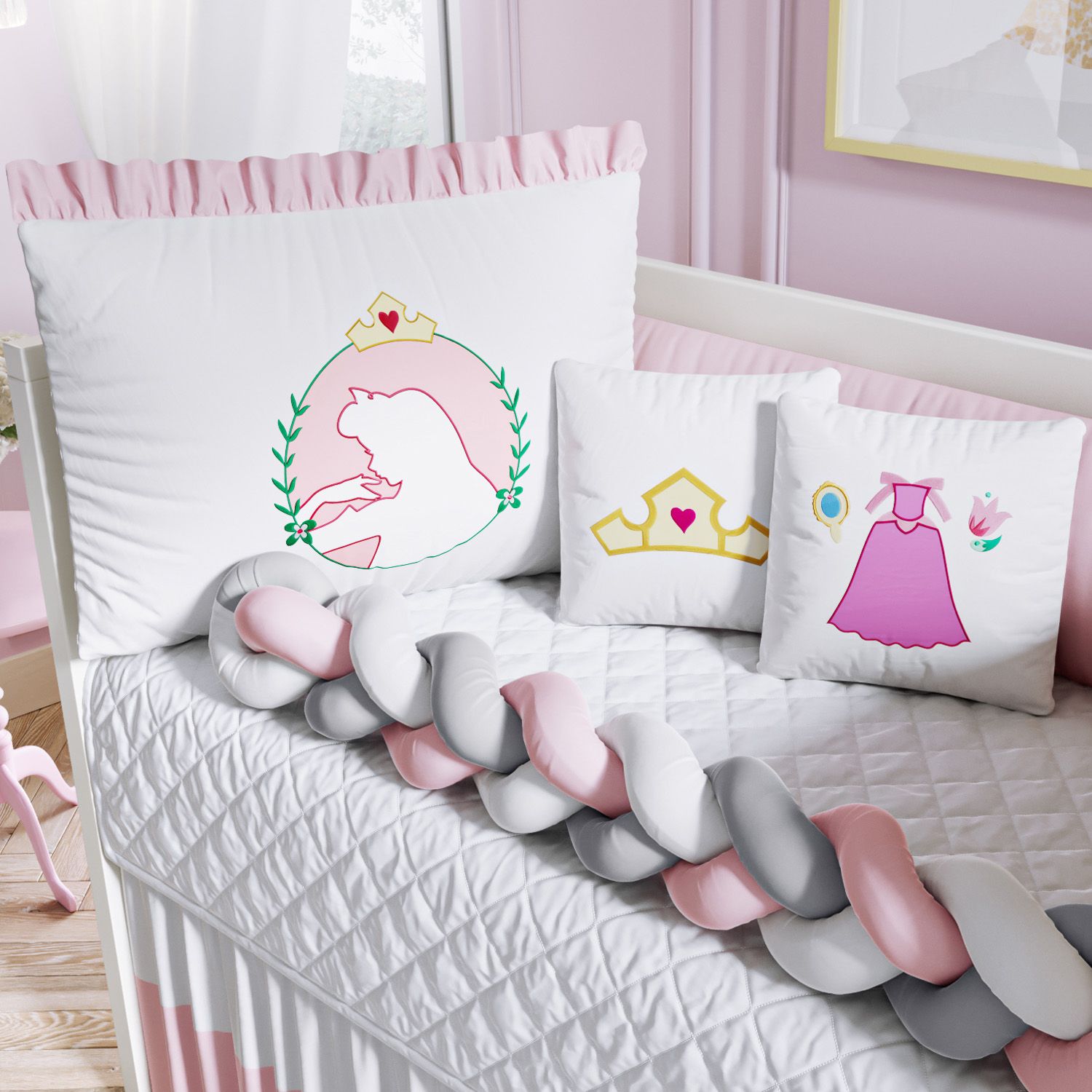 Kit Berço Trança Princesa Aurora
