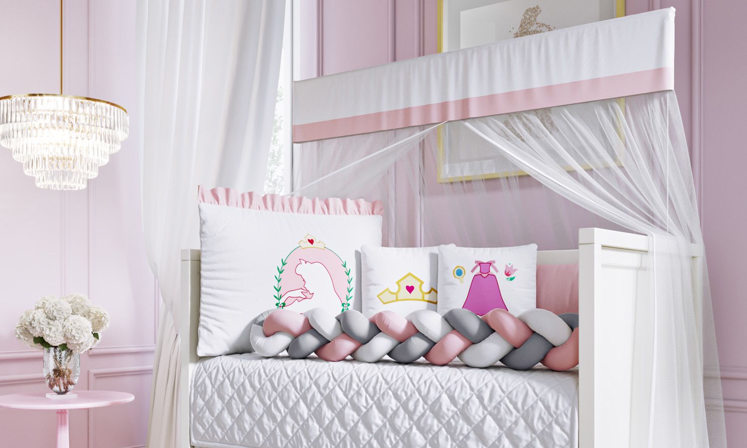 Kit Berço Trança Princesa Aurora