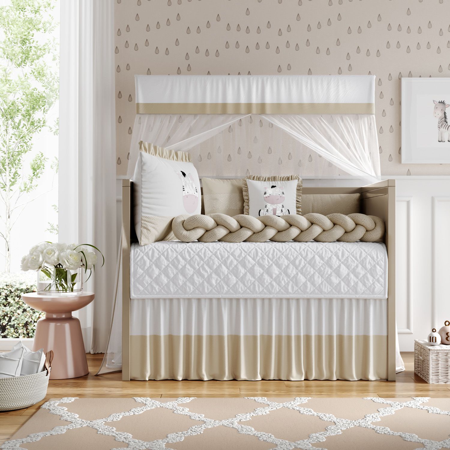 Kit Berço Trança Safári Zebrinha