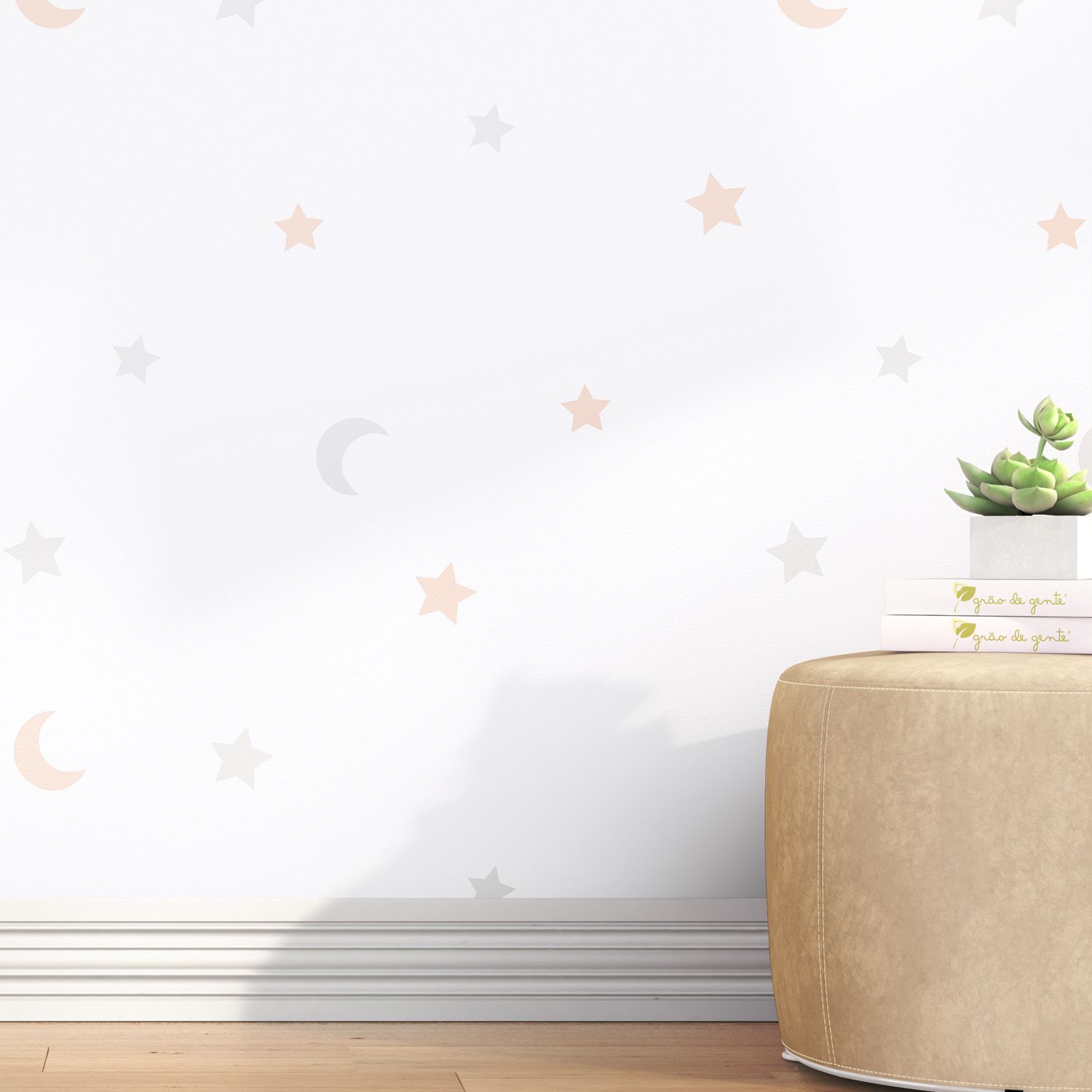 Papel de Parede Lua e Estrelas 3m