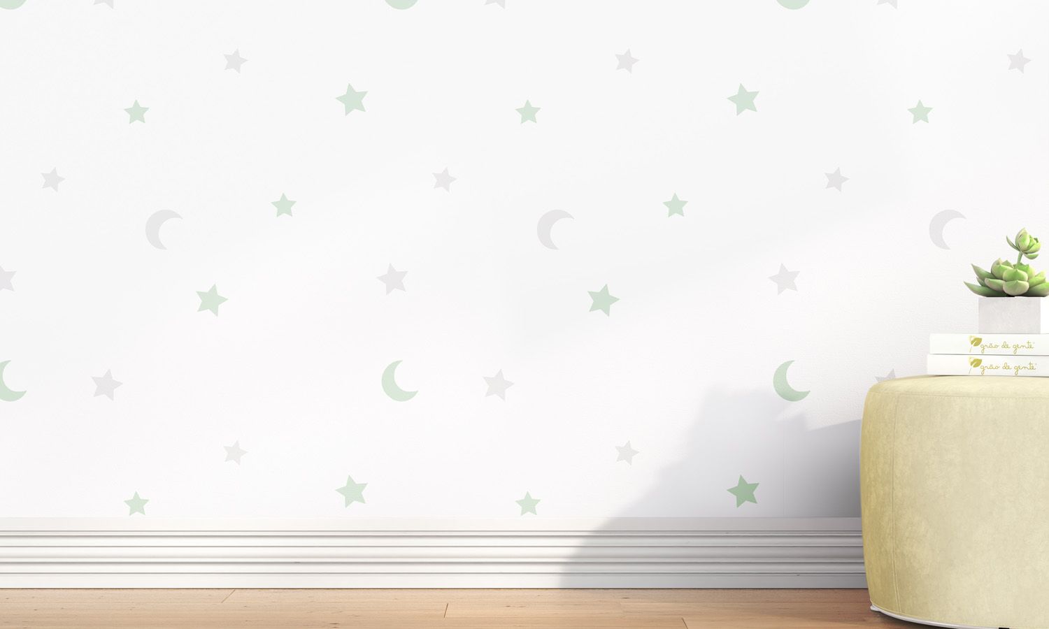 Papel de Parede Lua e Estrelas 3m