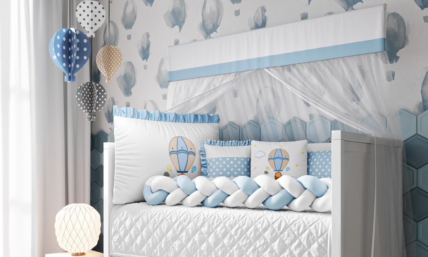 Kit Berço Trança Leãozinho no Balão