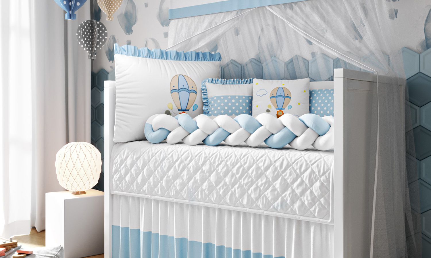 Kit Berço Trança Leãozinho no Balão