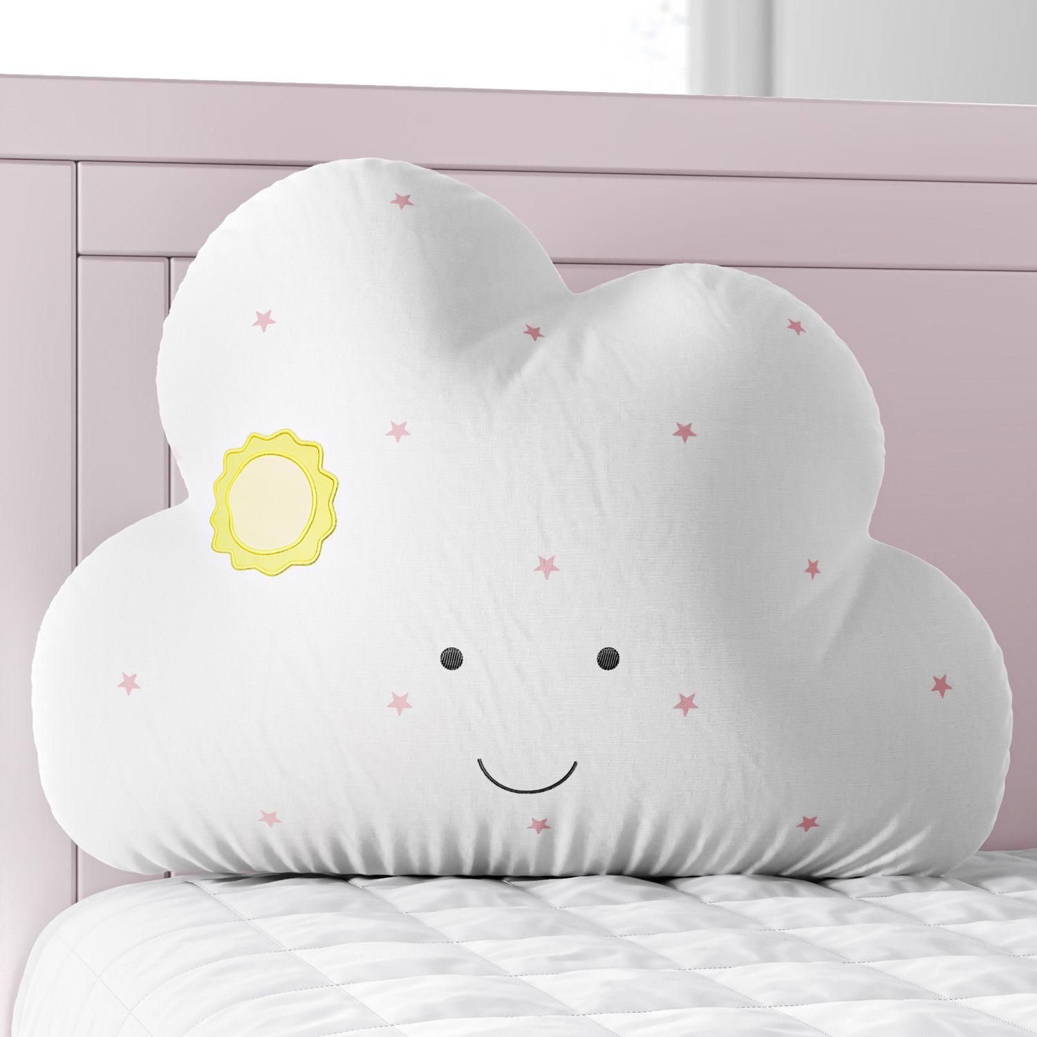 Almofada Amiguinha Nuvem Amanhecer Rosa 30cm