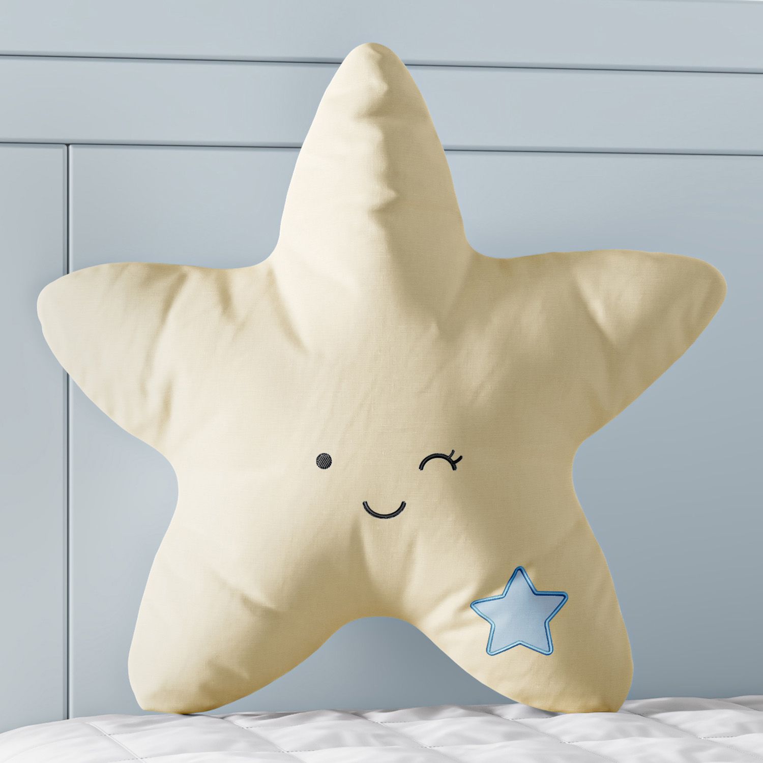 Almofada Amiguinha Estrela Amarelo e Rosa 30cm