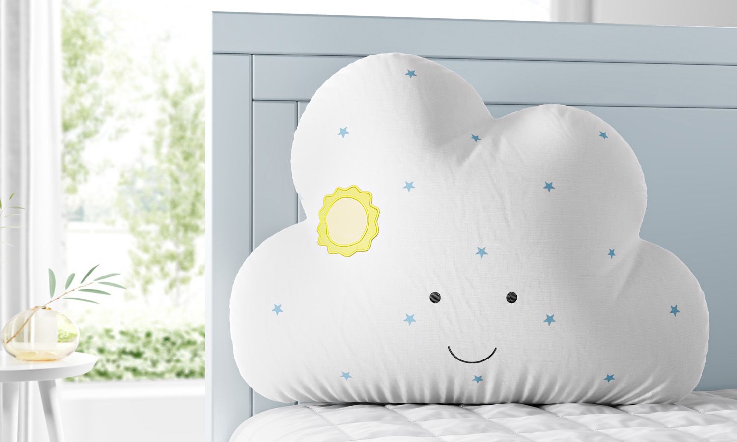 Almofada Amiguinha Nuvem Amanhecer Rosa 30cm