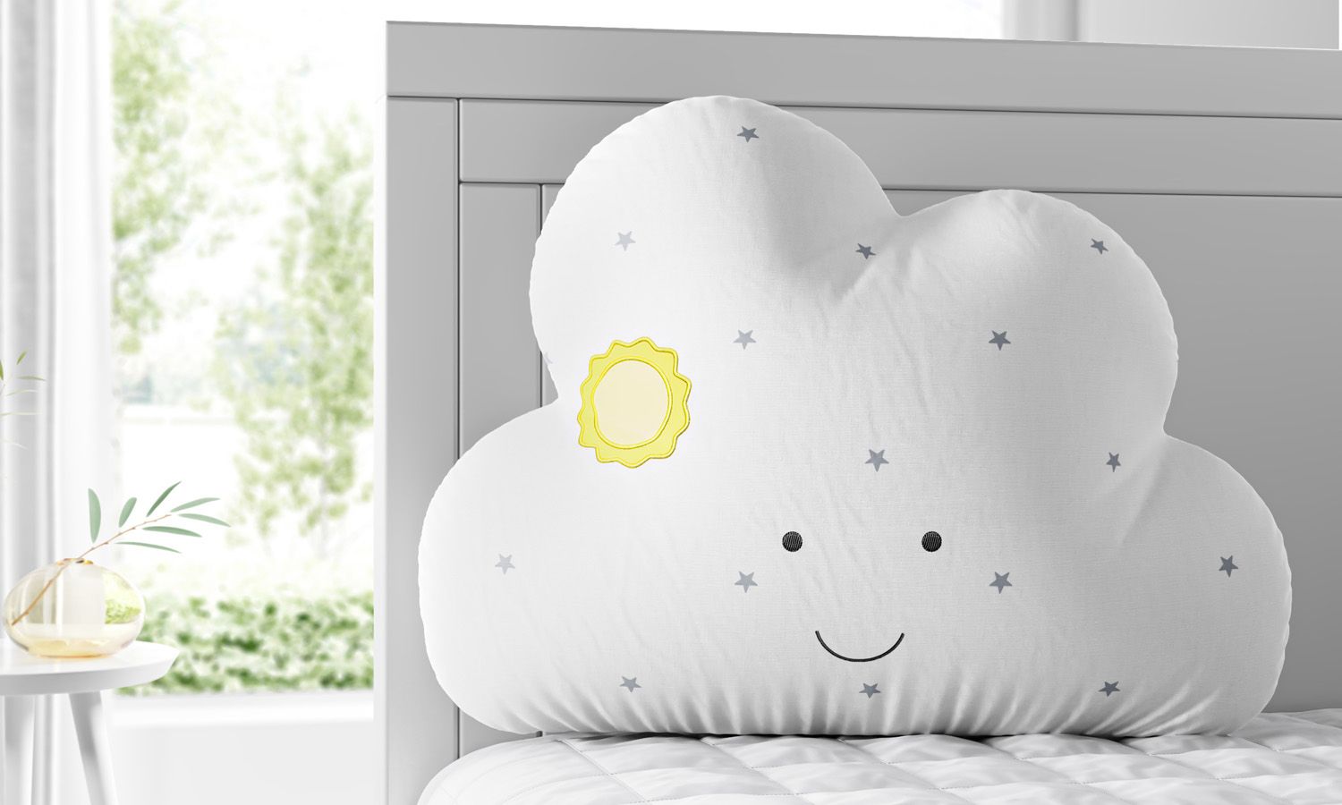 Almofada Amiguinha Nuvem Amanhecer Rosa 30cm