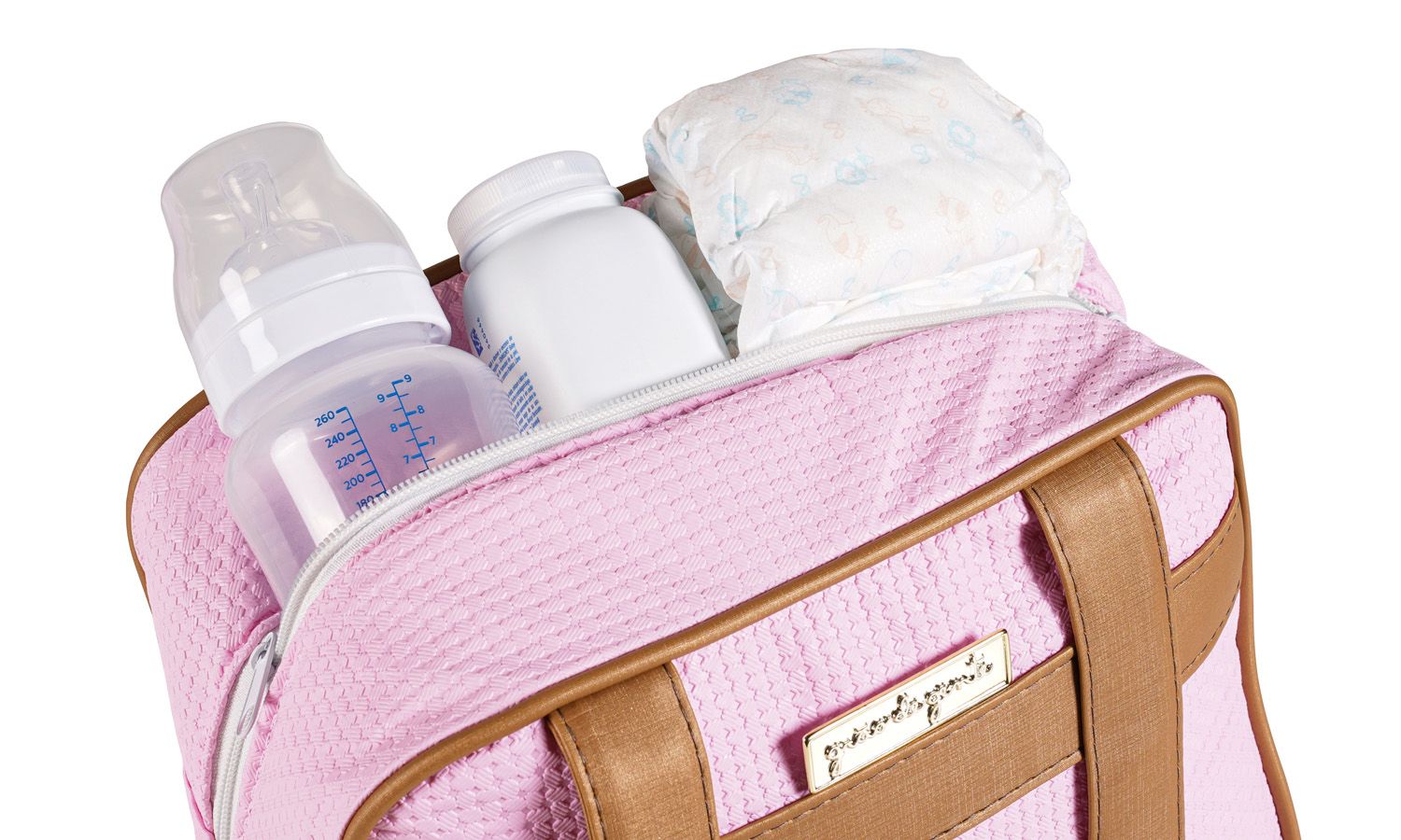 Frasqueira Maternidade Térmica Nápoles Azul Marinho 28cm