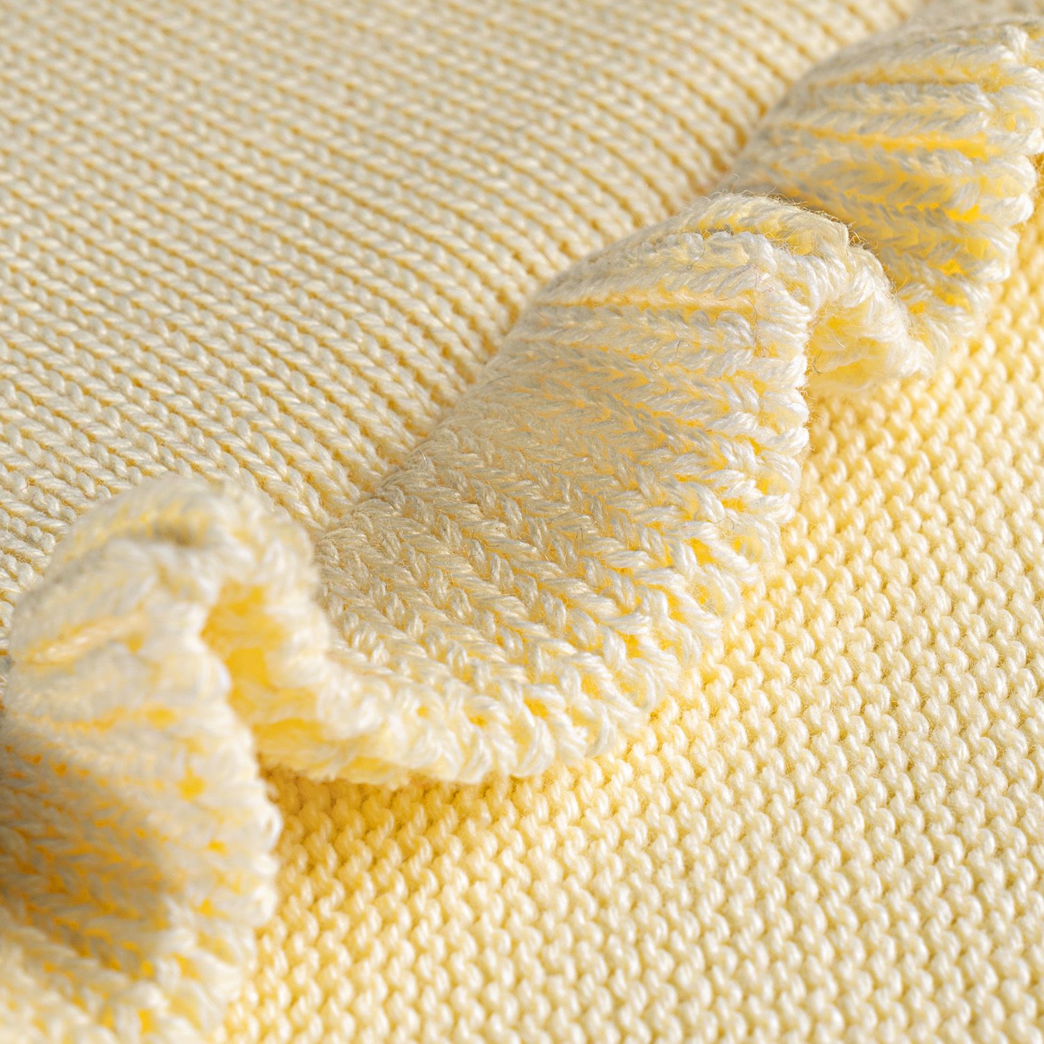 Saída Maternidade Tricot Macacão com Pérolas Amarelo Camomila 02 Peças