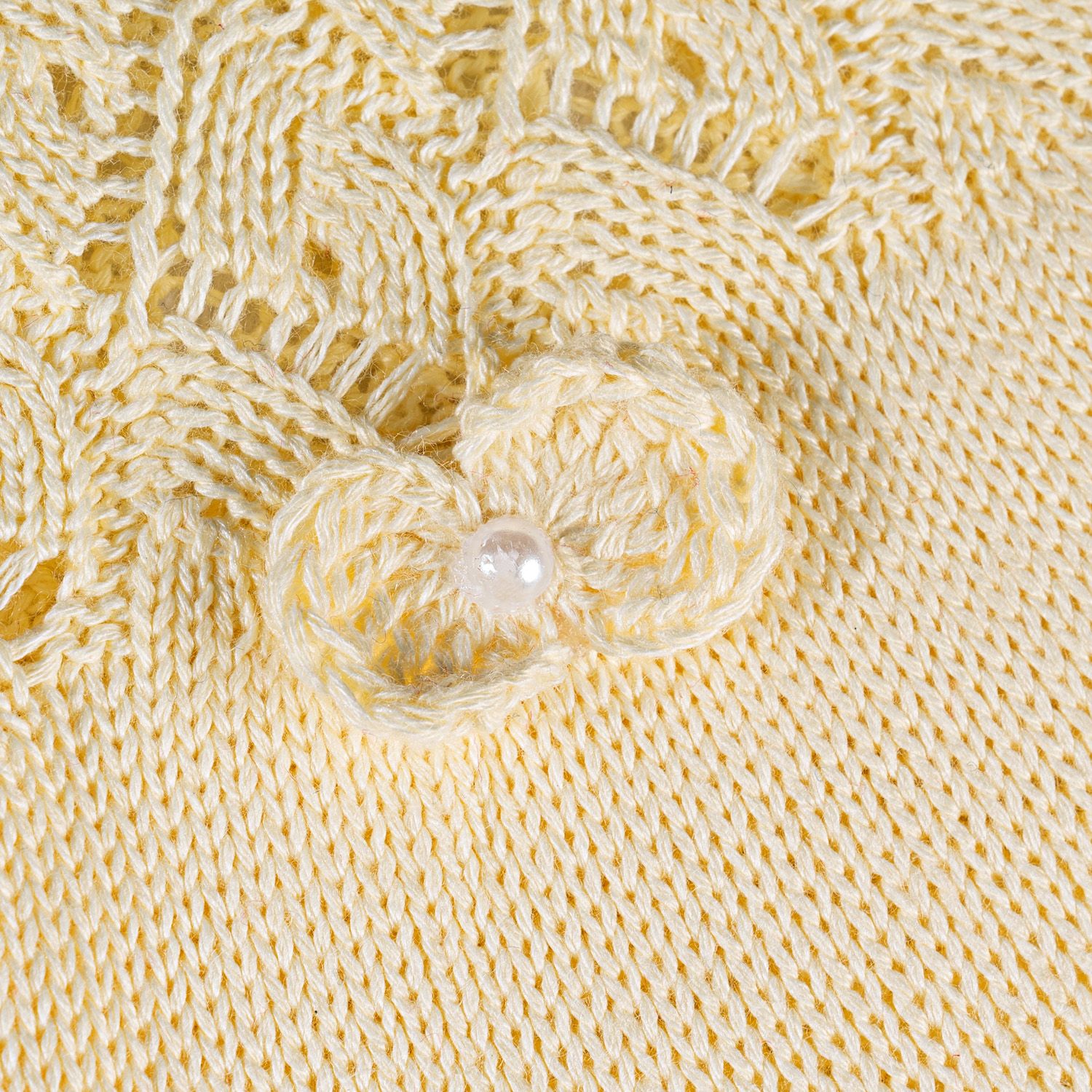 Saída Maternidade Tricot Vestido com Laços Amarelo Camomila 02 Peças