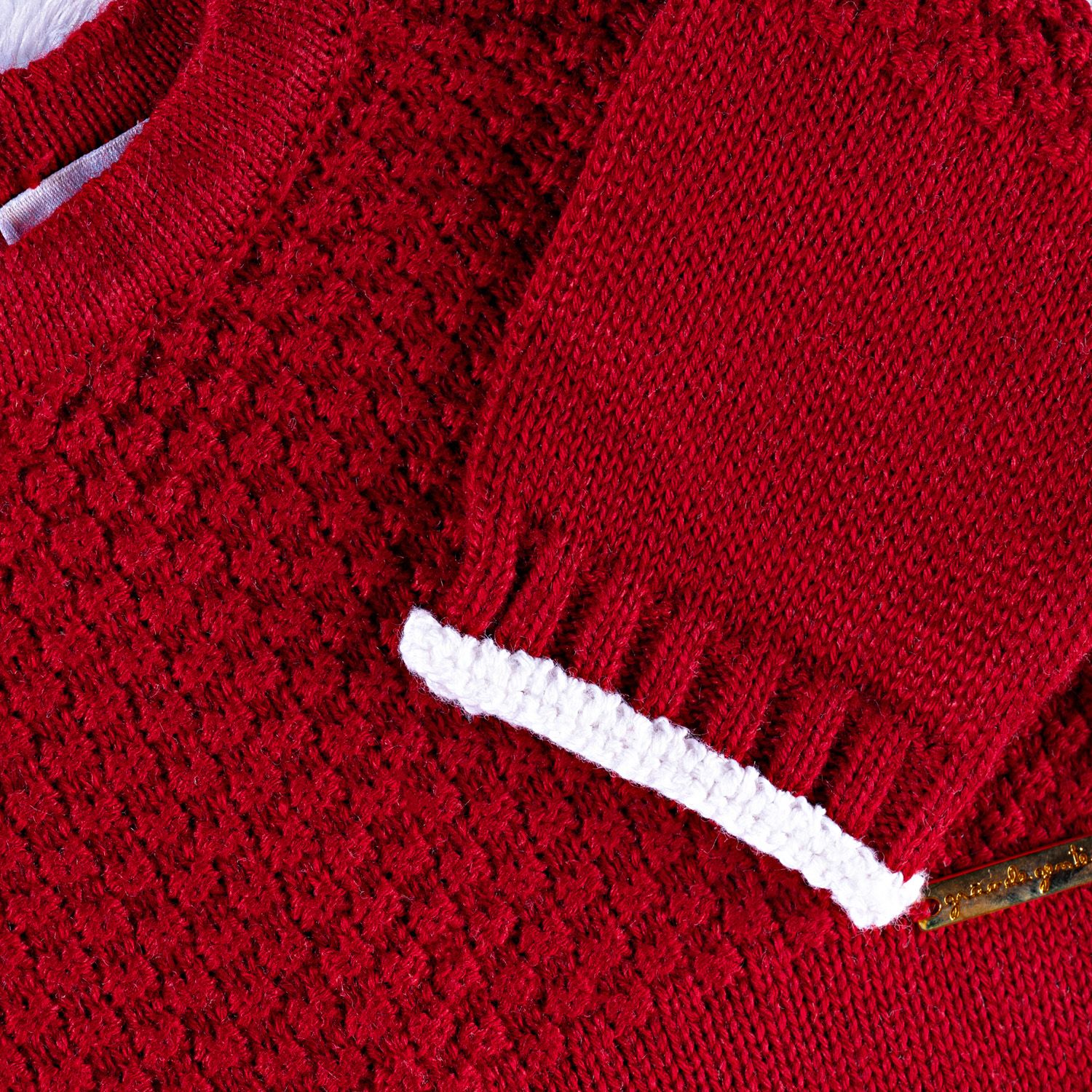 Saída Maternidade Tricot Ponto Arroz Branco e Lilás 02 Peças