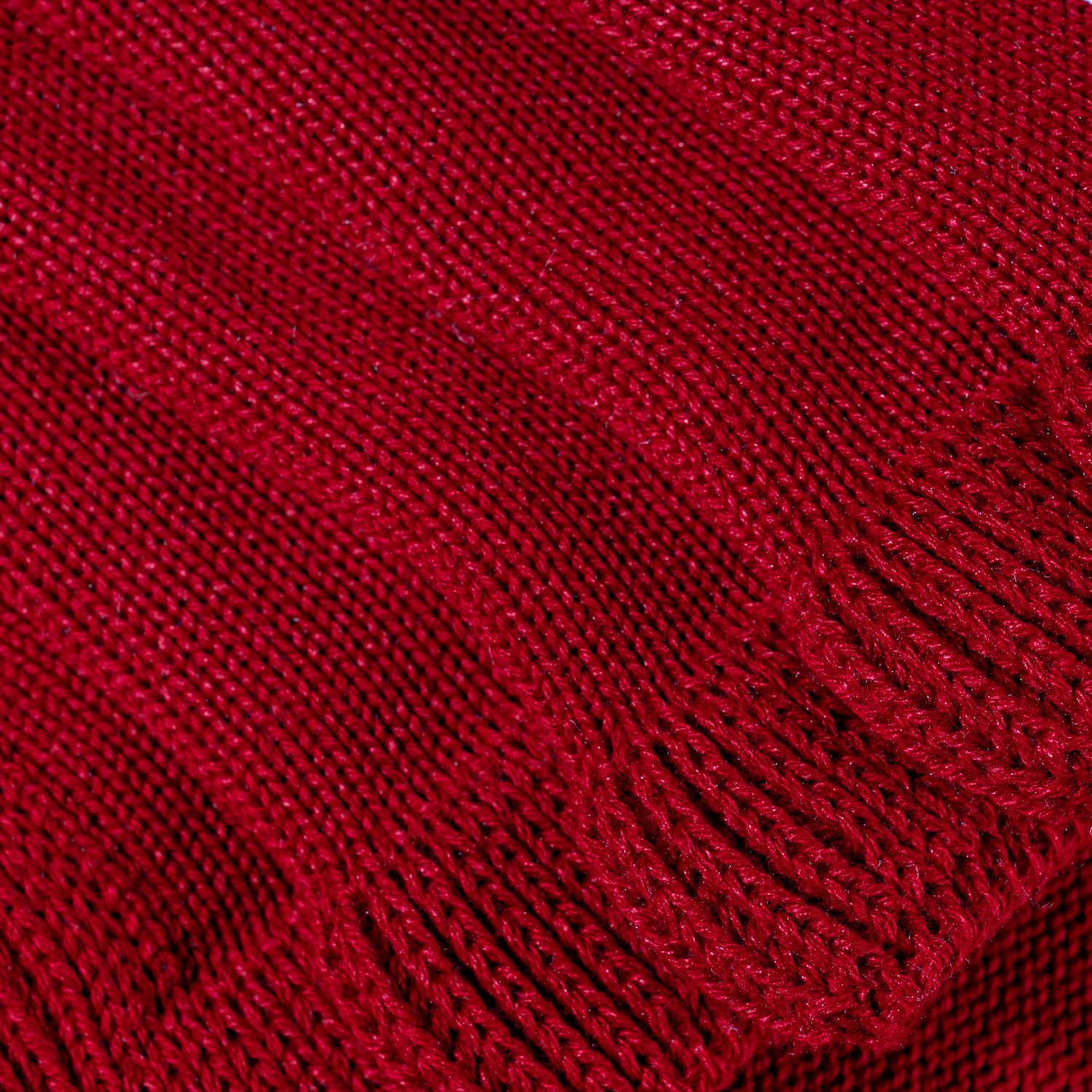 Saída Maternidade Tricot Listra Vermelho e Azul Marinho 03 Peças