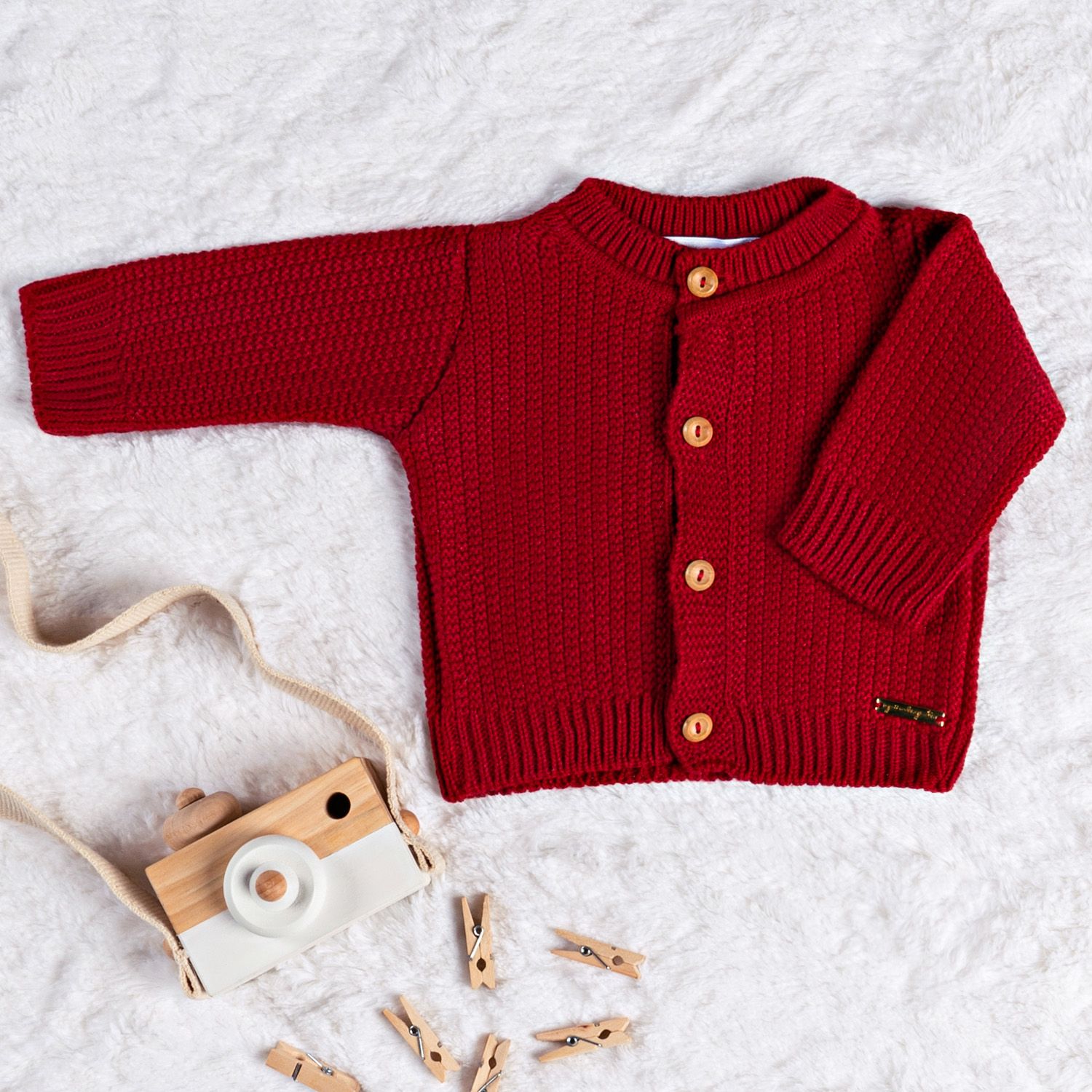 Casaquinho Tricot Clássico Vermelho