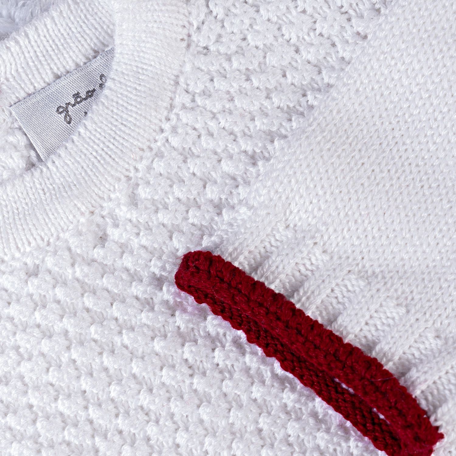 Macacão Tricot Ponto Arroz Vermelho