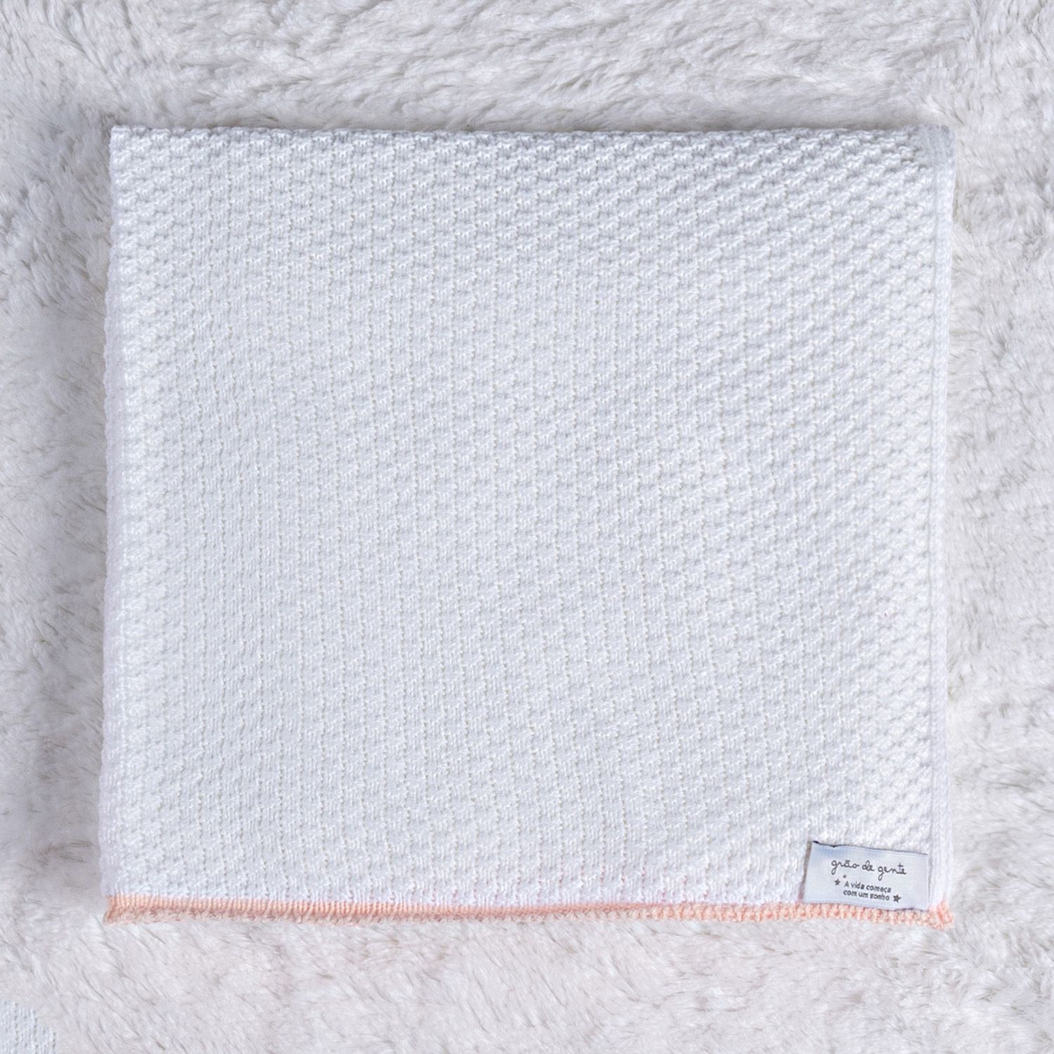 Saída Maternidade Tricot Ponto Arroz Branco e Lilás 02 Peças