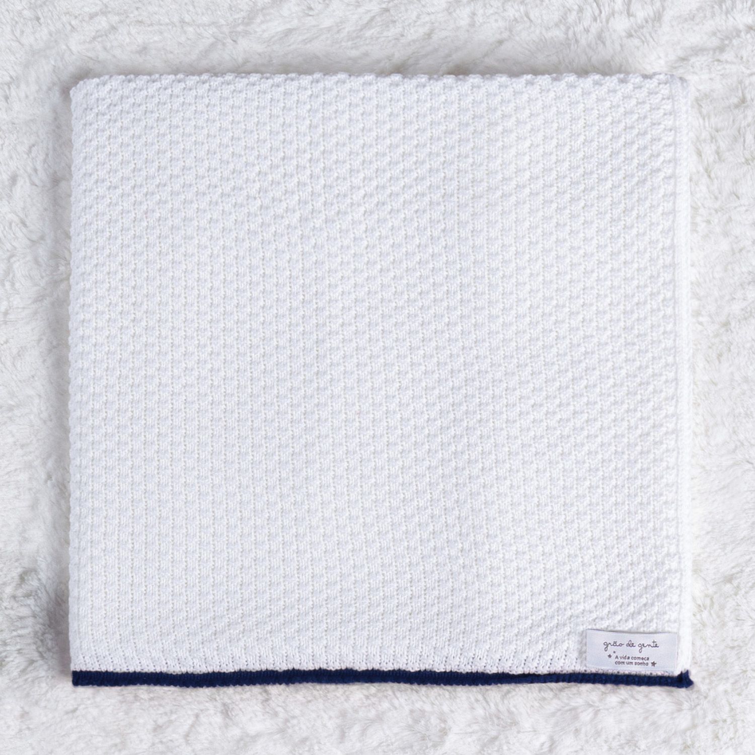 Saída Maternidade Tricot Macacão Azul Marinho 02 Peças