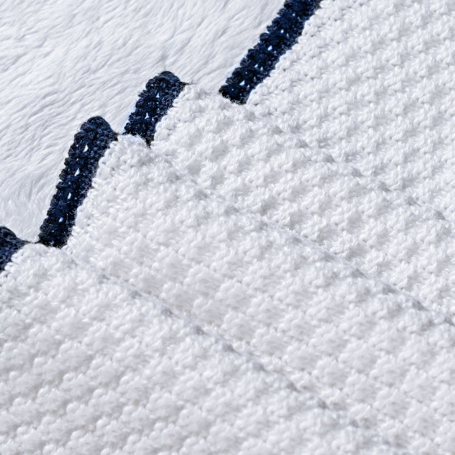 Saída Maternidade Tricot Macacão Azul Marinho 02 Peças