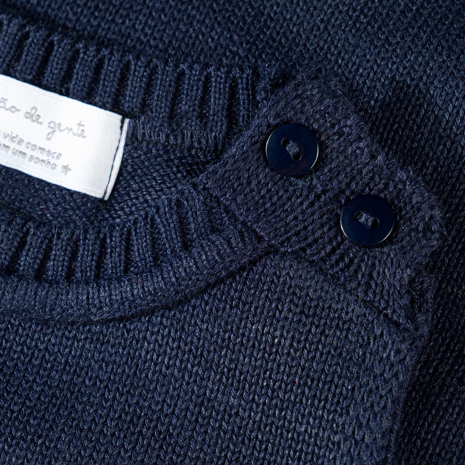 Saída Maternidade Tricot Degradê Listrado Azul Marinho 03 Peças