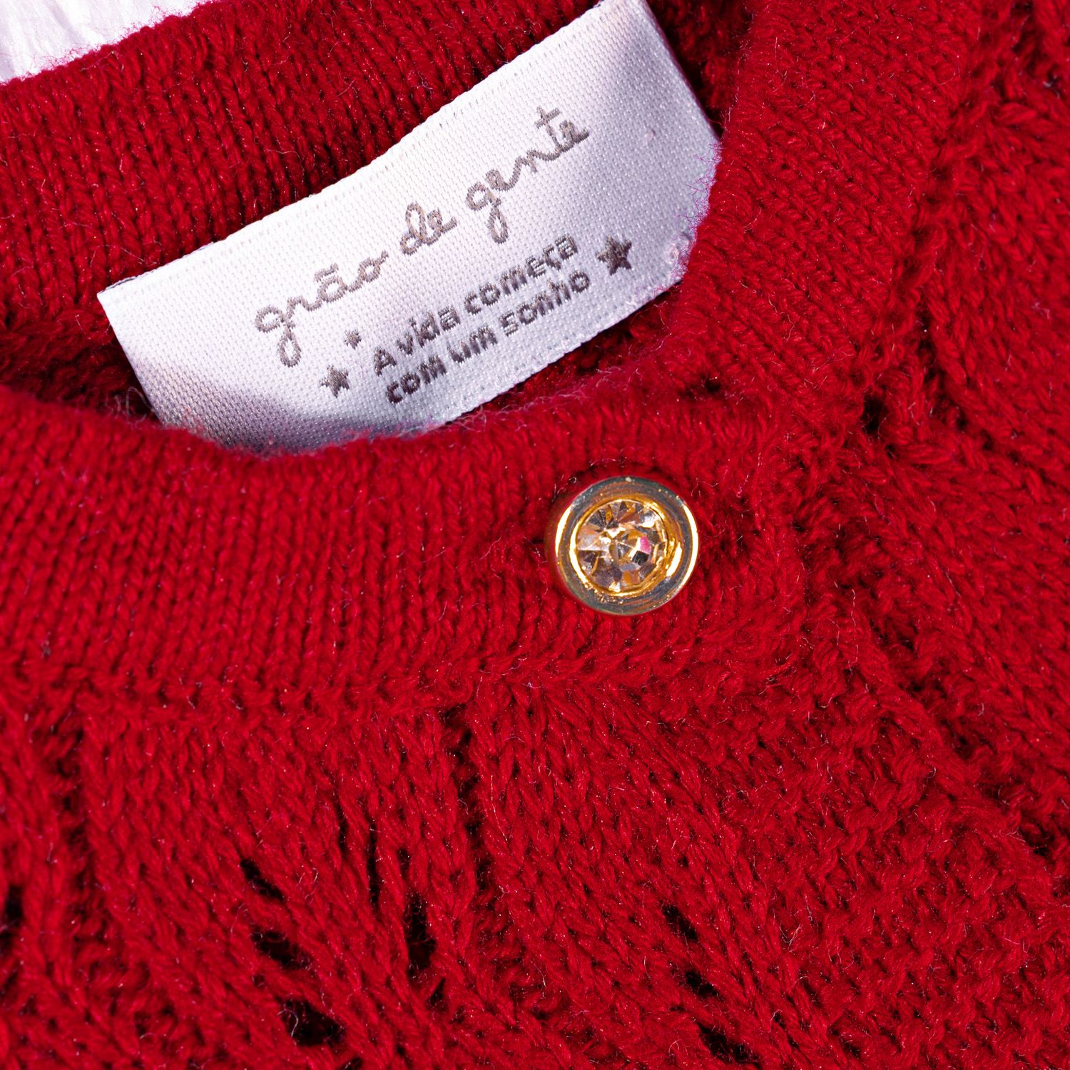 Casaquinho Tricot Vazado Amarelo Camomila