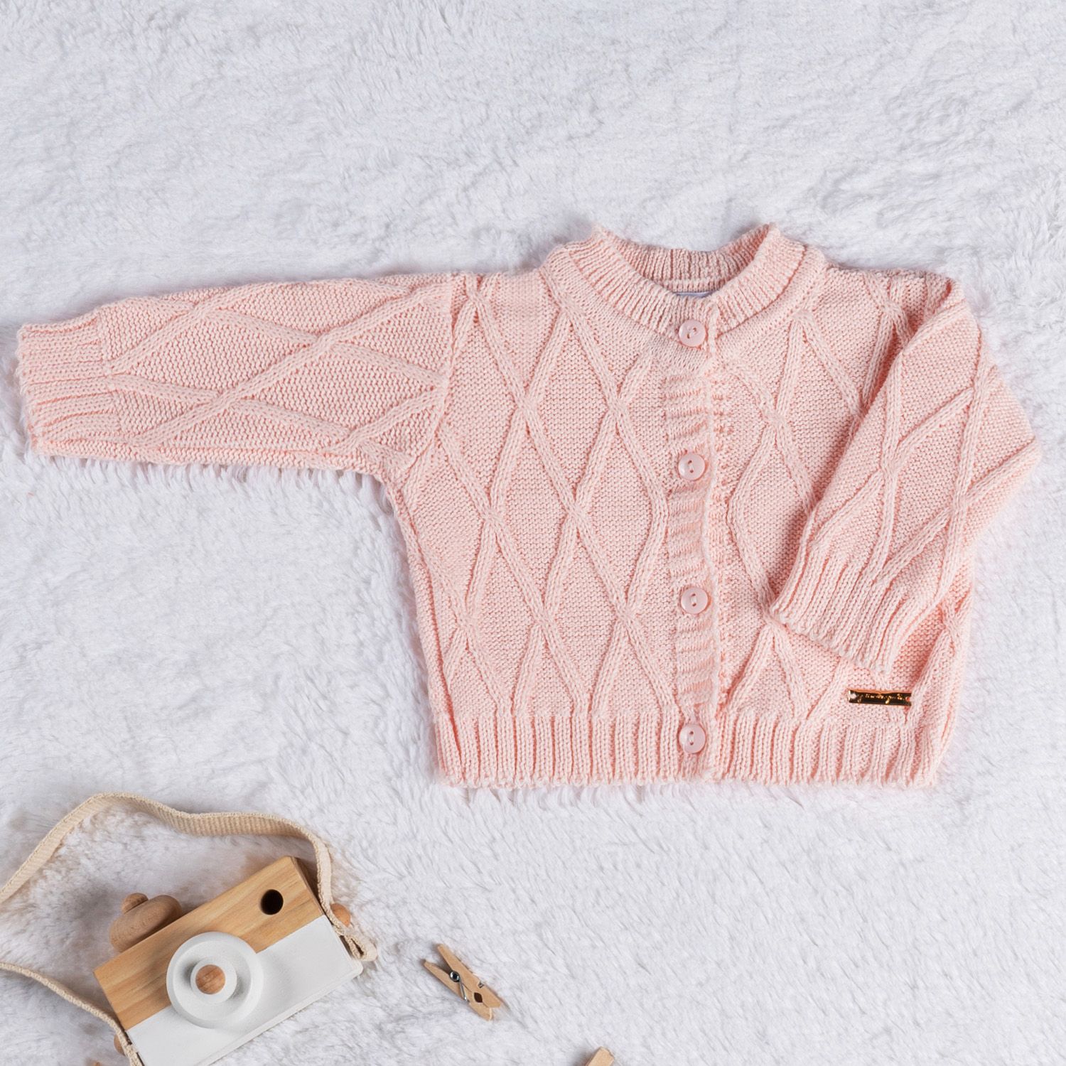 Casaquinho Tricot Amarelo Camomila