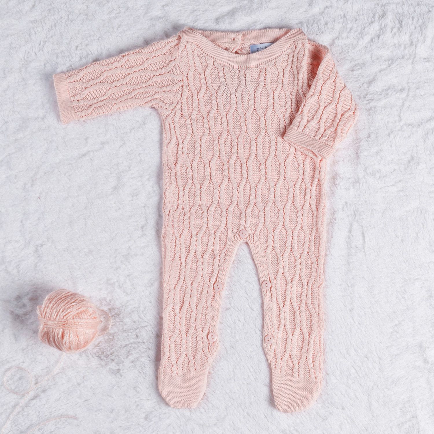 Macacão Tricot Colmeia Amarelo