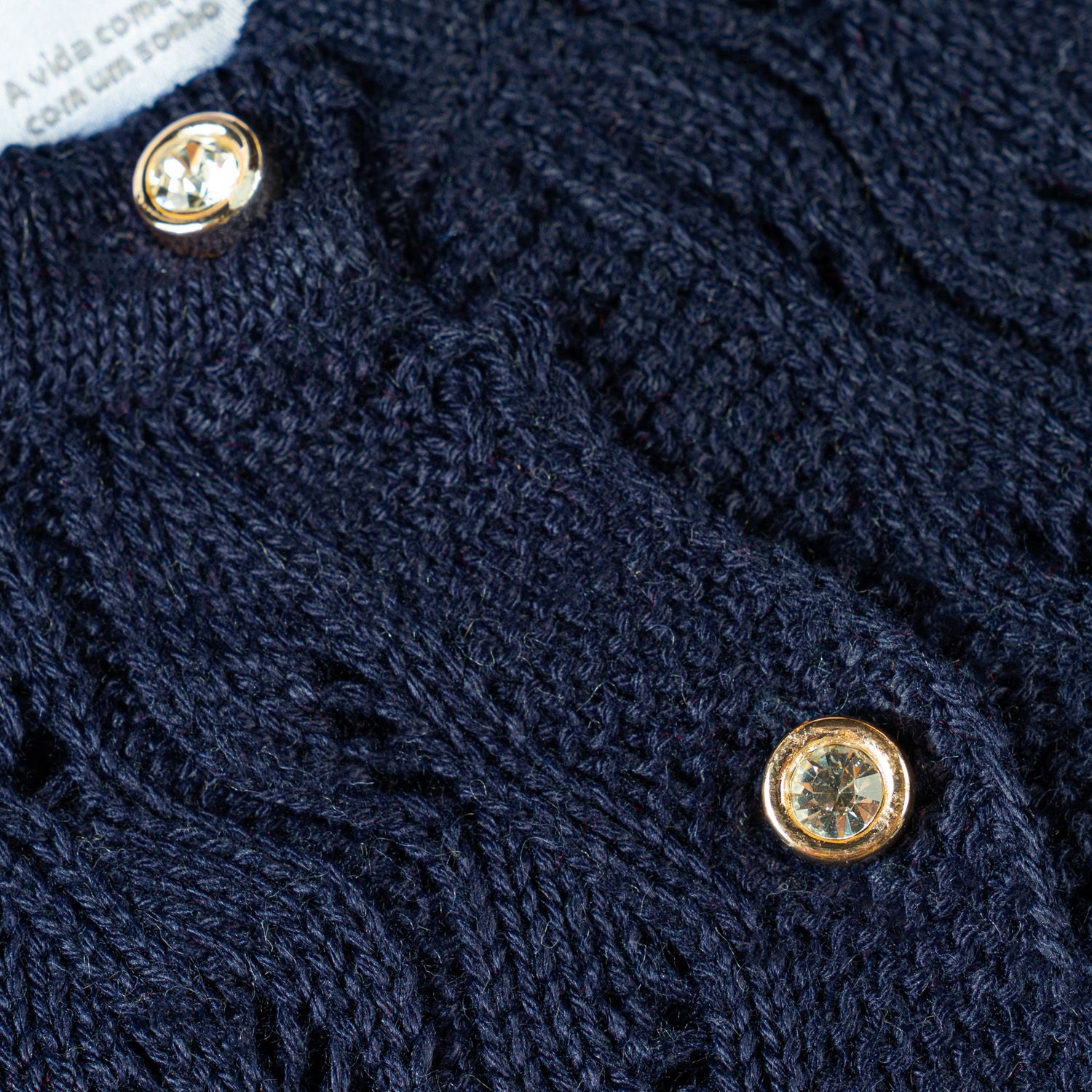 Casaquinho Tricot Vazado Amarelo Camomila