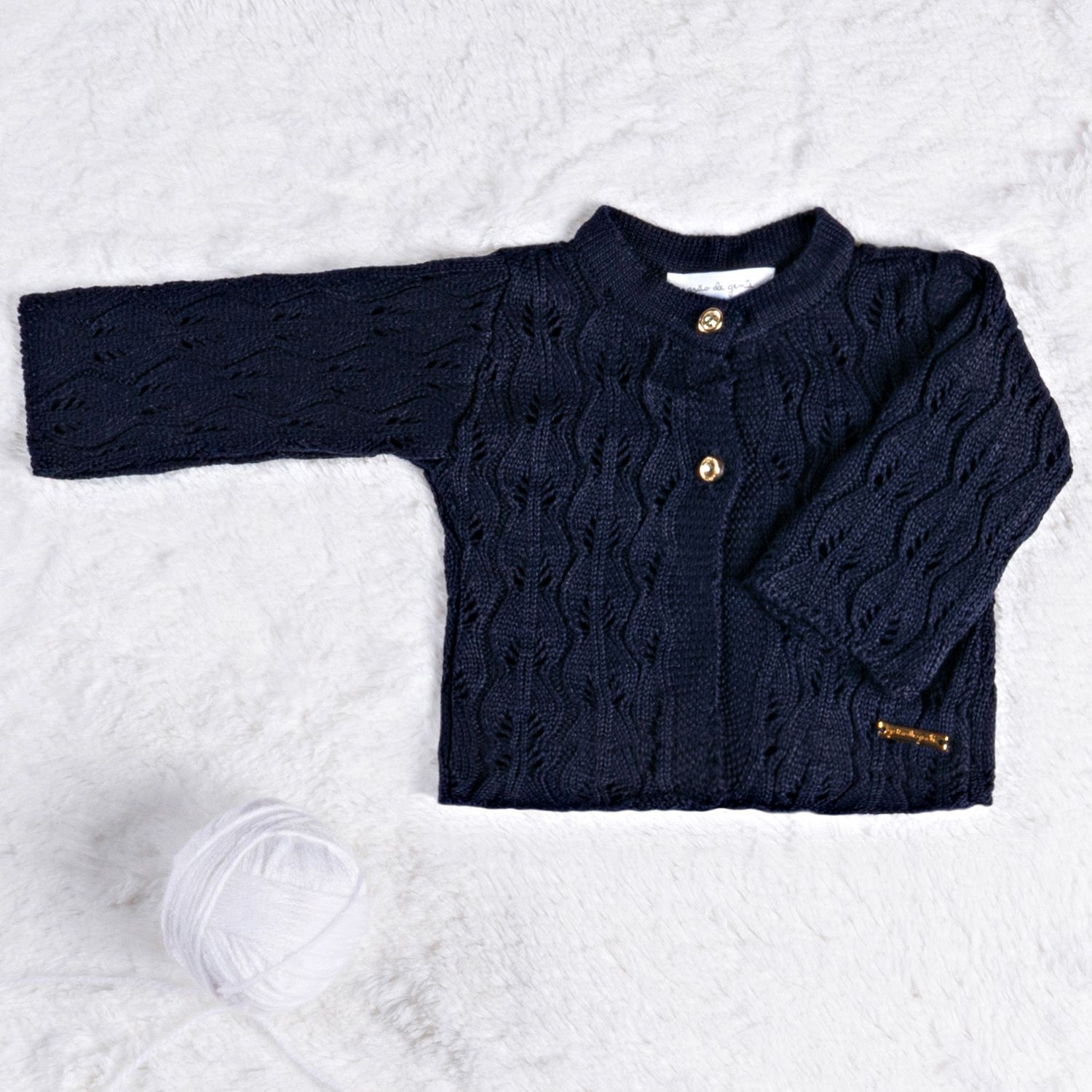 Casaquinho Tricot Vazado Amarelo Camomila