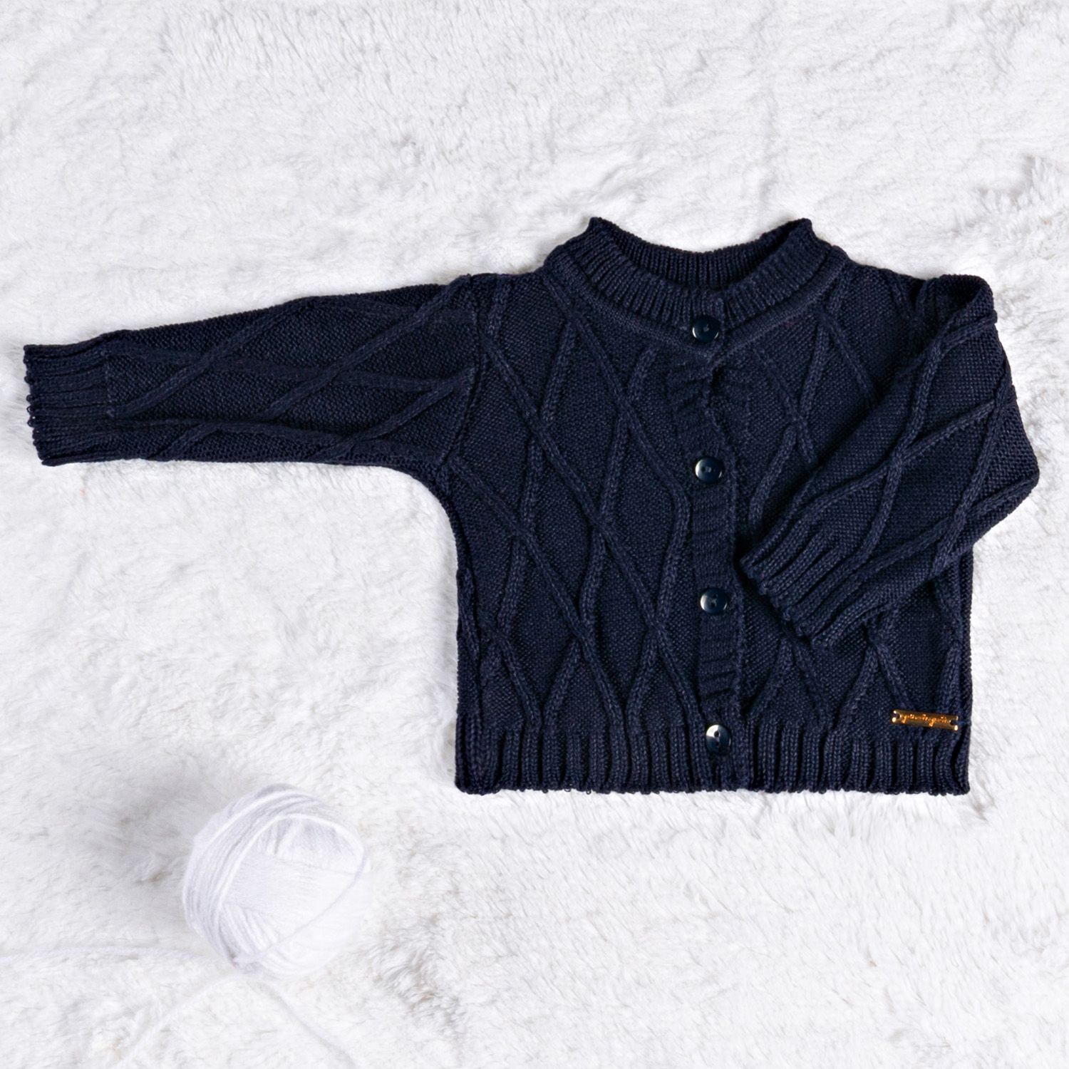 Casaquinho Tricot Amarelo Camomila