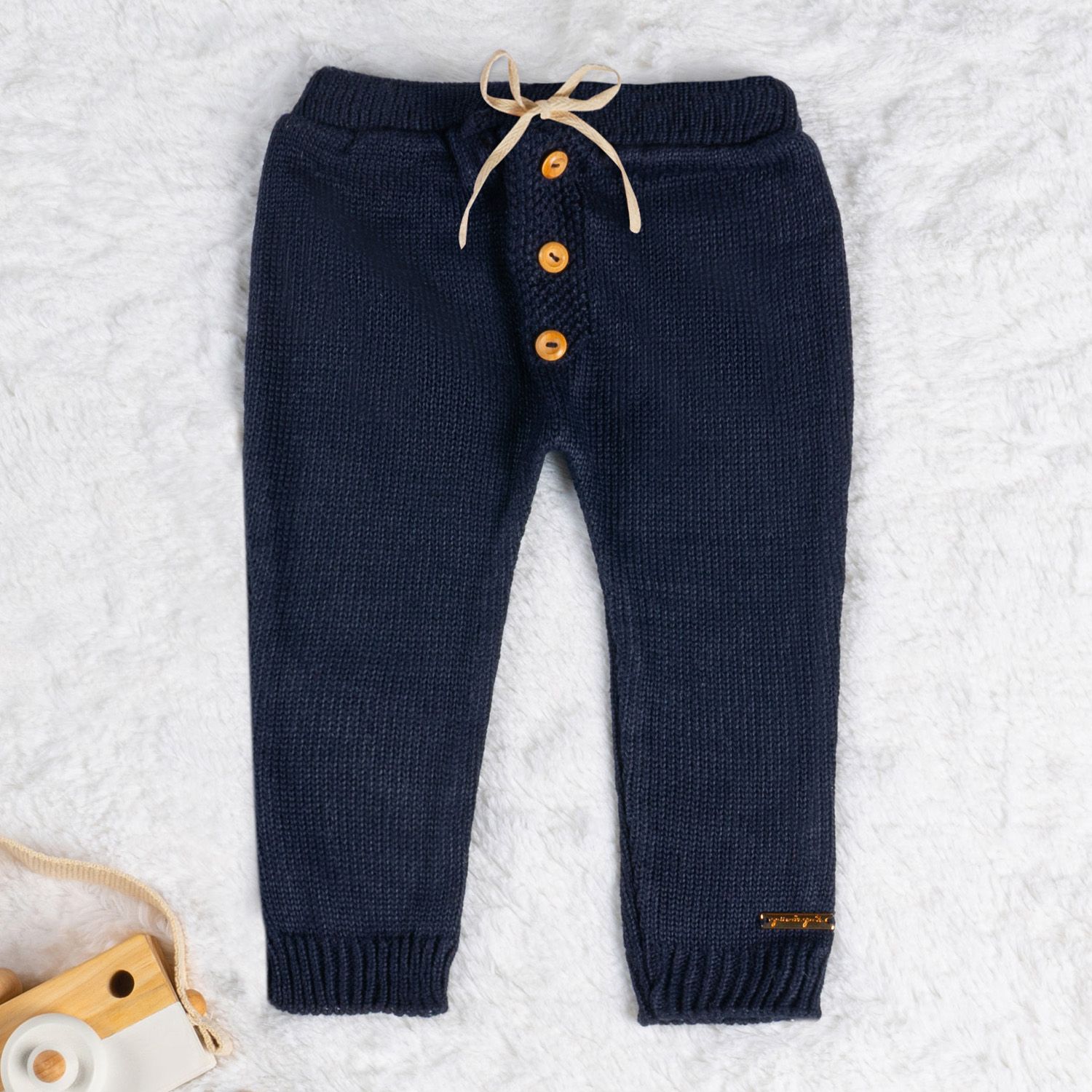 Saída Maternidade Tricot Conjunto Clássico Cinza Macaron 02 Peças