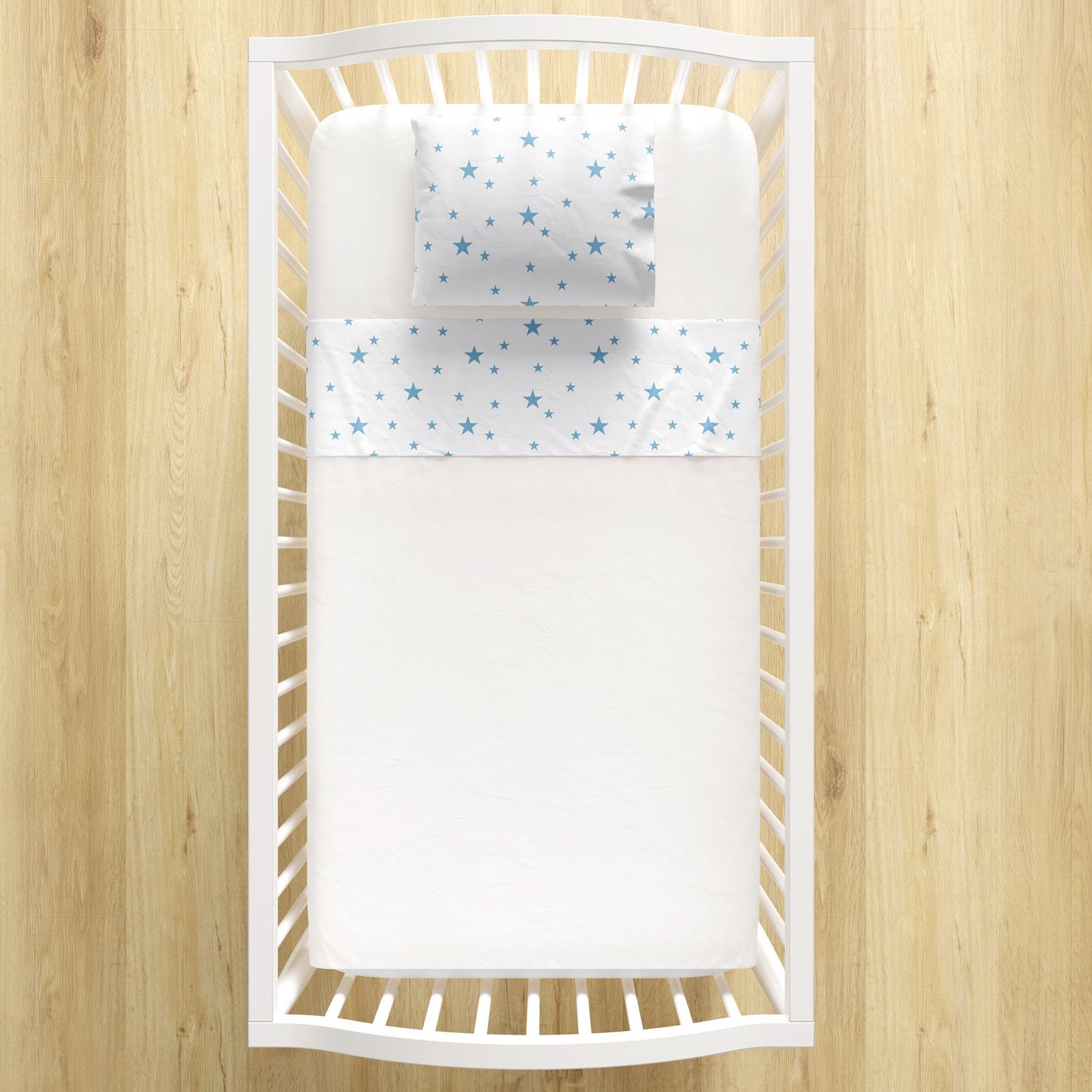 Jogo de Lençol Berço Estrelinhas Amarelo 3 peças