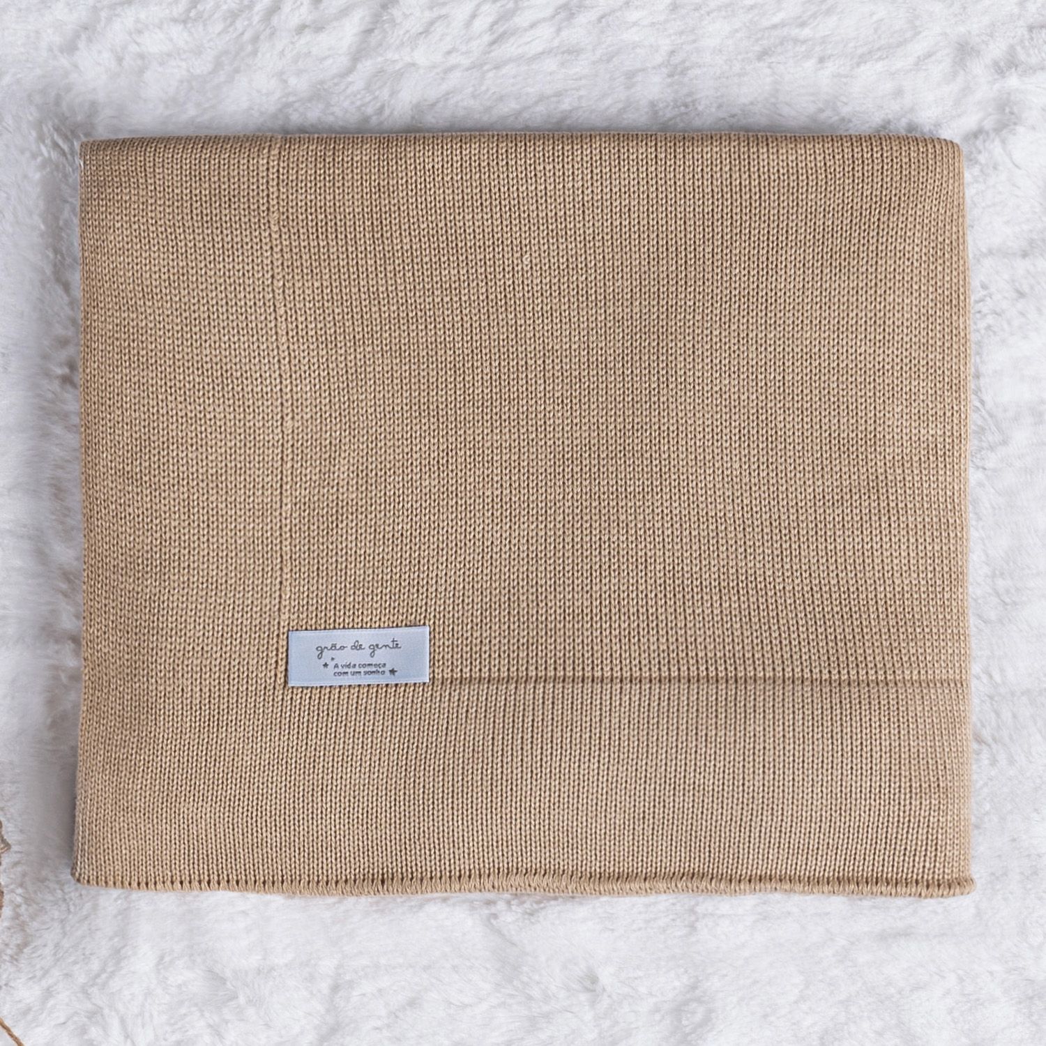 Saída Maternidade Tricot Casaquinho Neutro Chic Bege e Branco 03 Peças