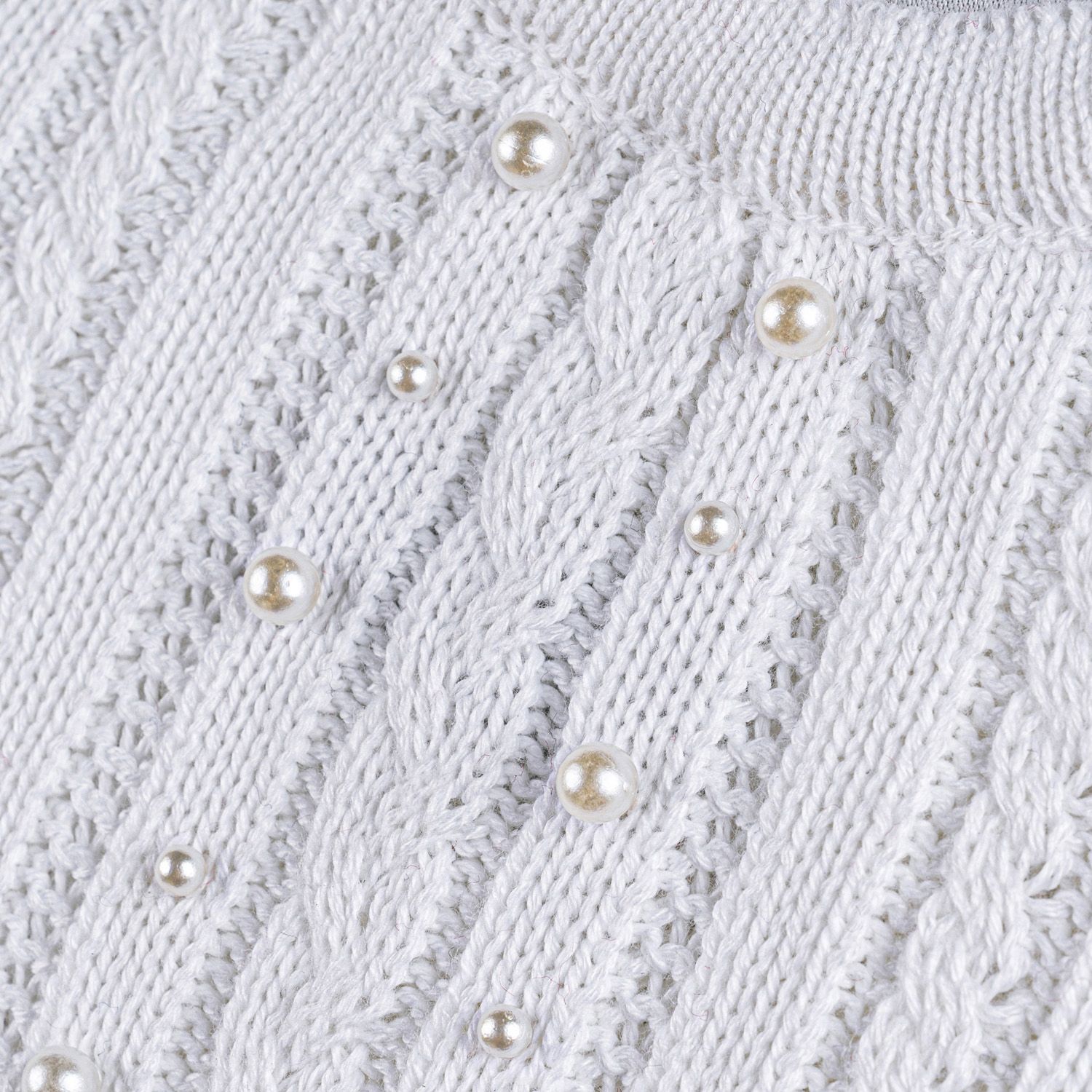 Saída Maternidade Tricot Trança e Pérola Vermelho 02 Peças