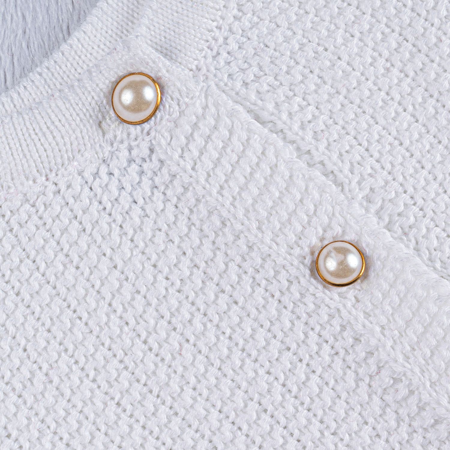 Saída Maternidade Tricot Calça e Casaquinho Branco Chantilly 02 Peças