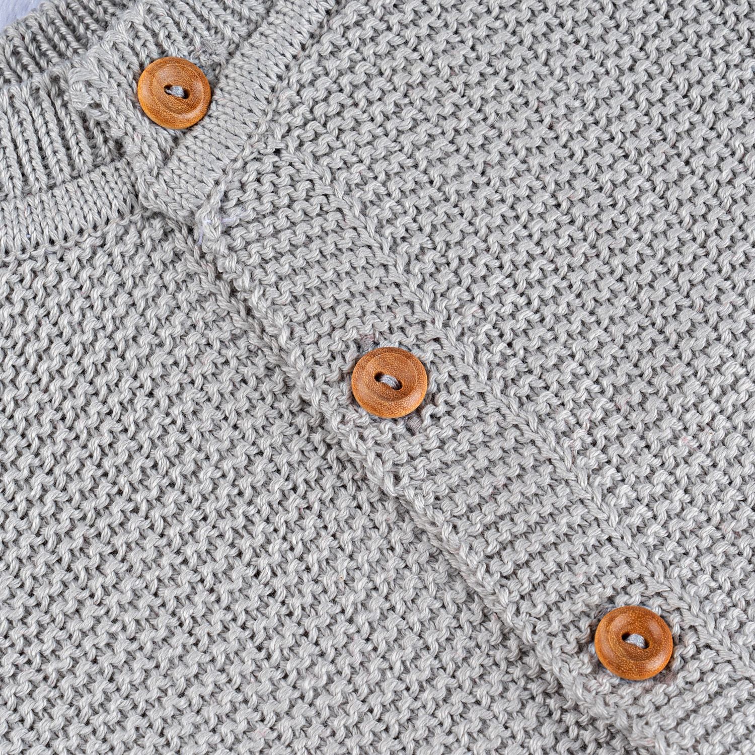 Saída Maternidade Tricot Conjunto Clássico Cinza Macaron 02 Peças