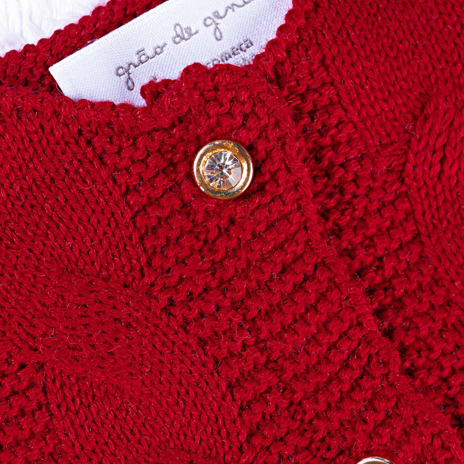 Casaquinho Tricot Trança Clássico Rosa