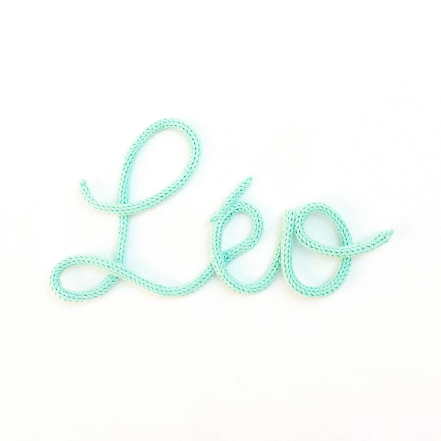 Nome Tricotin Personalizado Azul (até 6 letras)