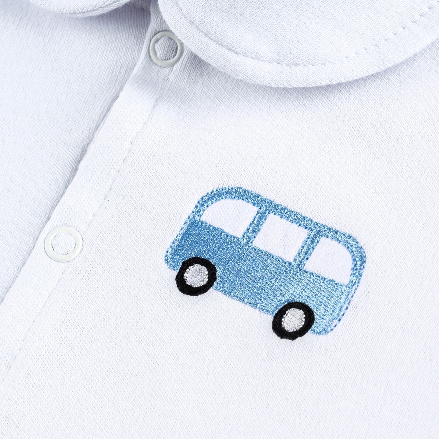 Macacão Longo Bordado Ônibus Branco