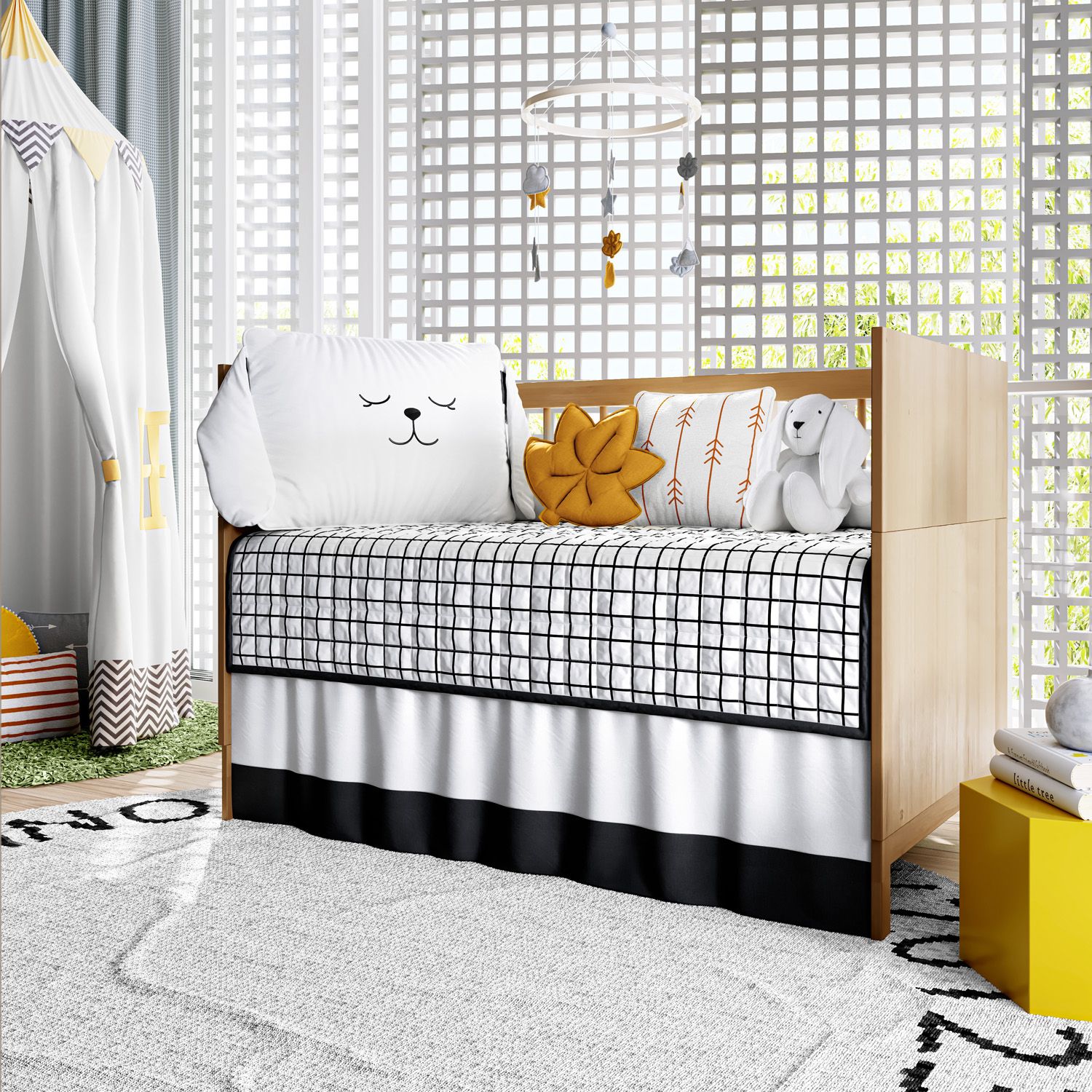 Kit Berço Luli Preto e Branco