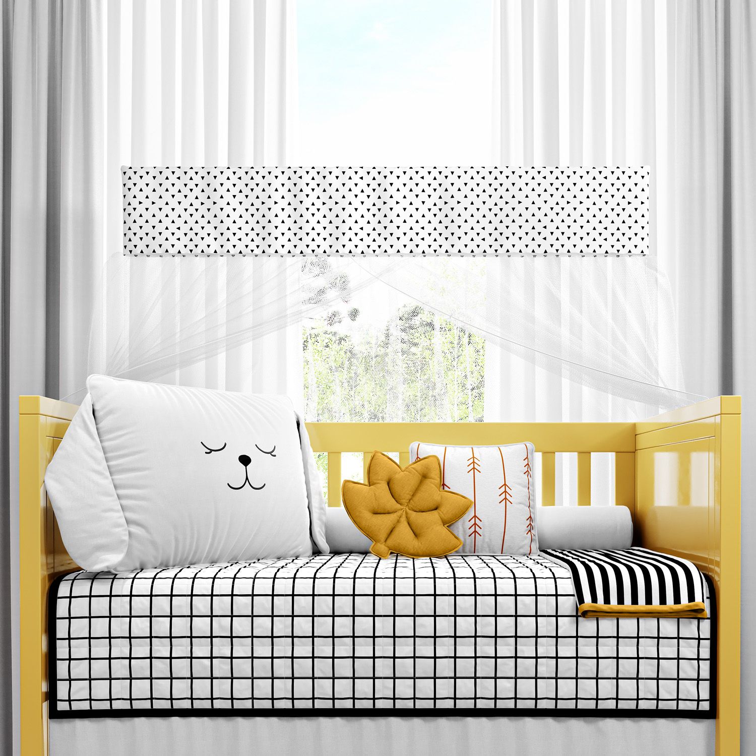 Kit Berço Luli Preto e Branco