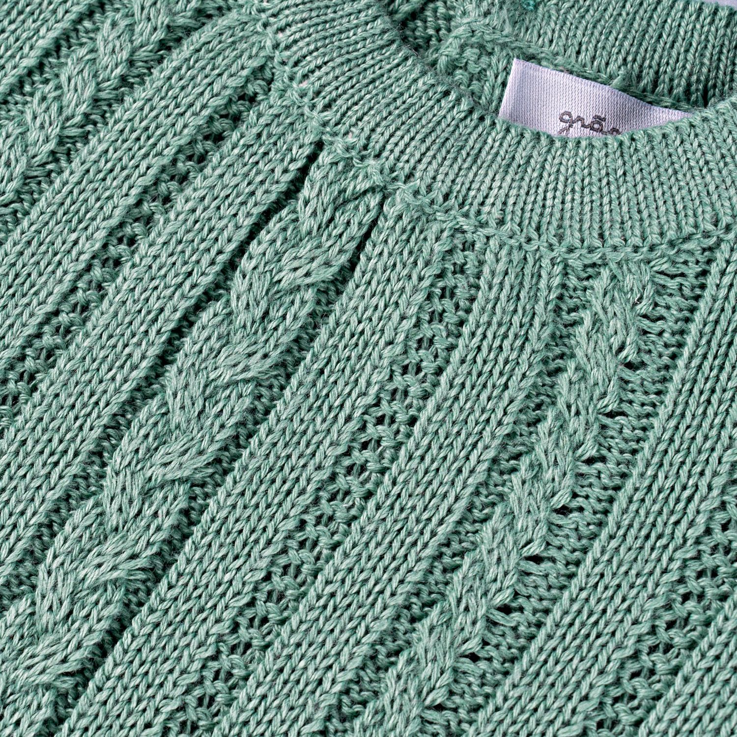 Saída Maternidade Tricot Trança Macacão Verde Pistache 02 Peças