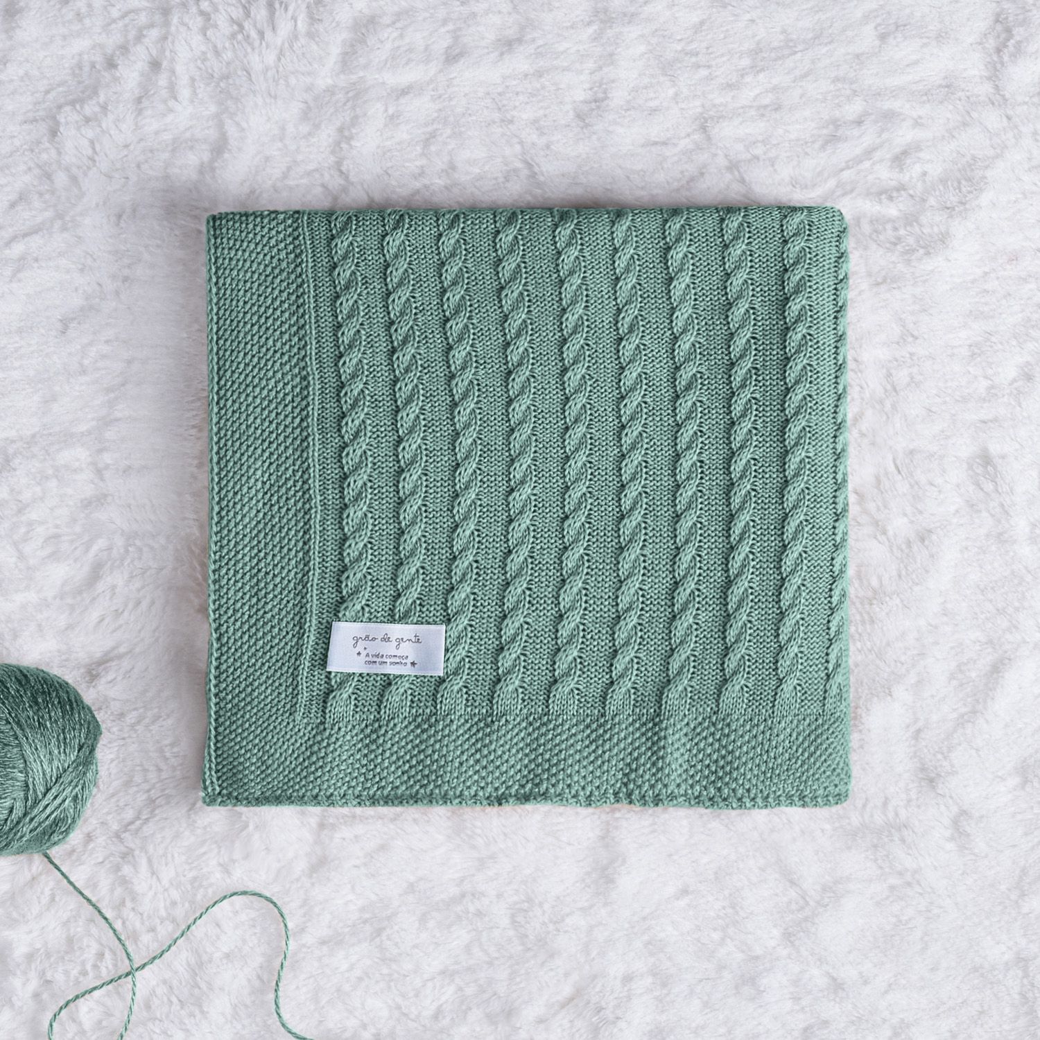 Saída Maternidade Tricot Casaquinho Verde Pistache 03 Peças