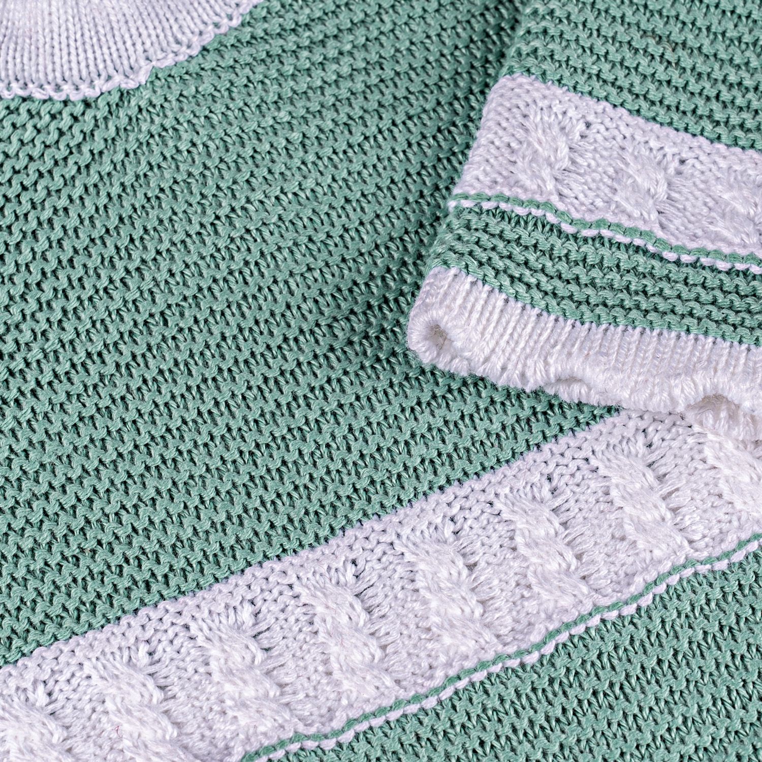 Saída Maternidade Tricot Macacão Azul Topázio 02 Peças