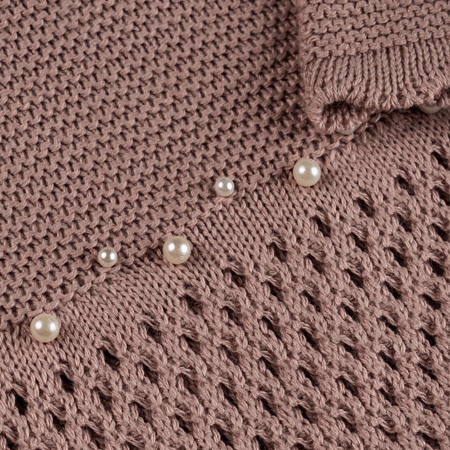 Saída Maternidade Tricot Vestido com Pérolas Vermelho 02 Peças