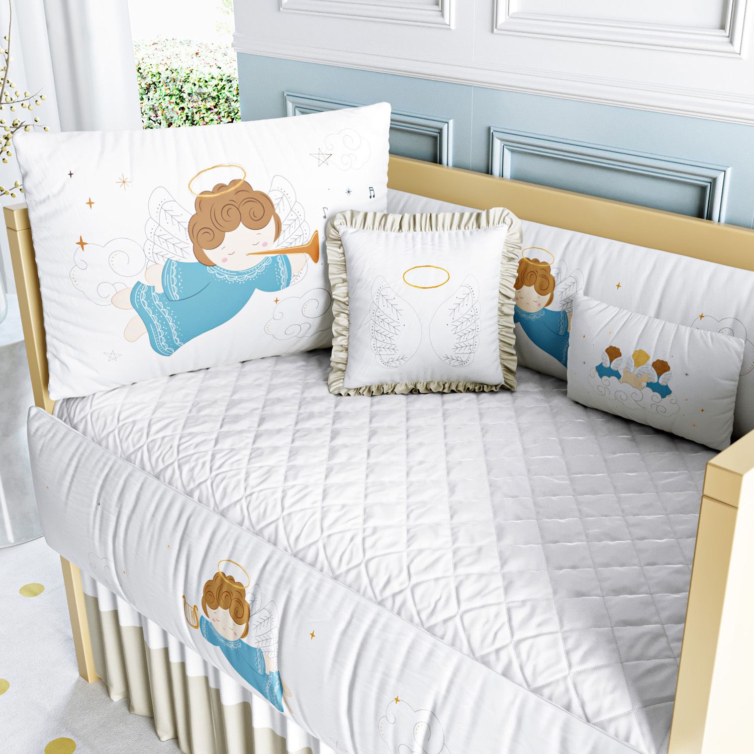 Kit Berço Anjinho Azul