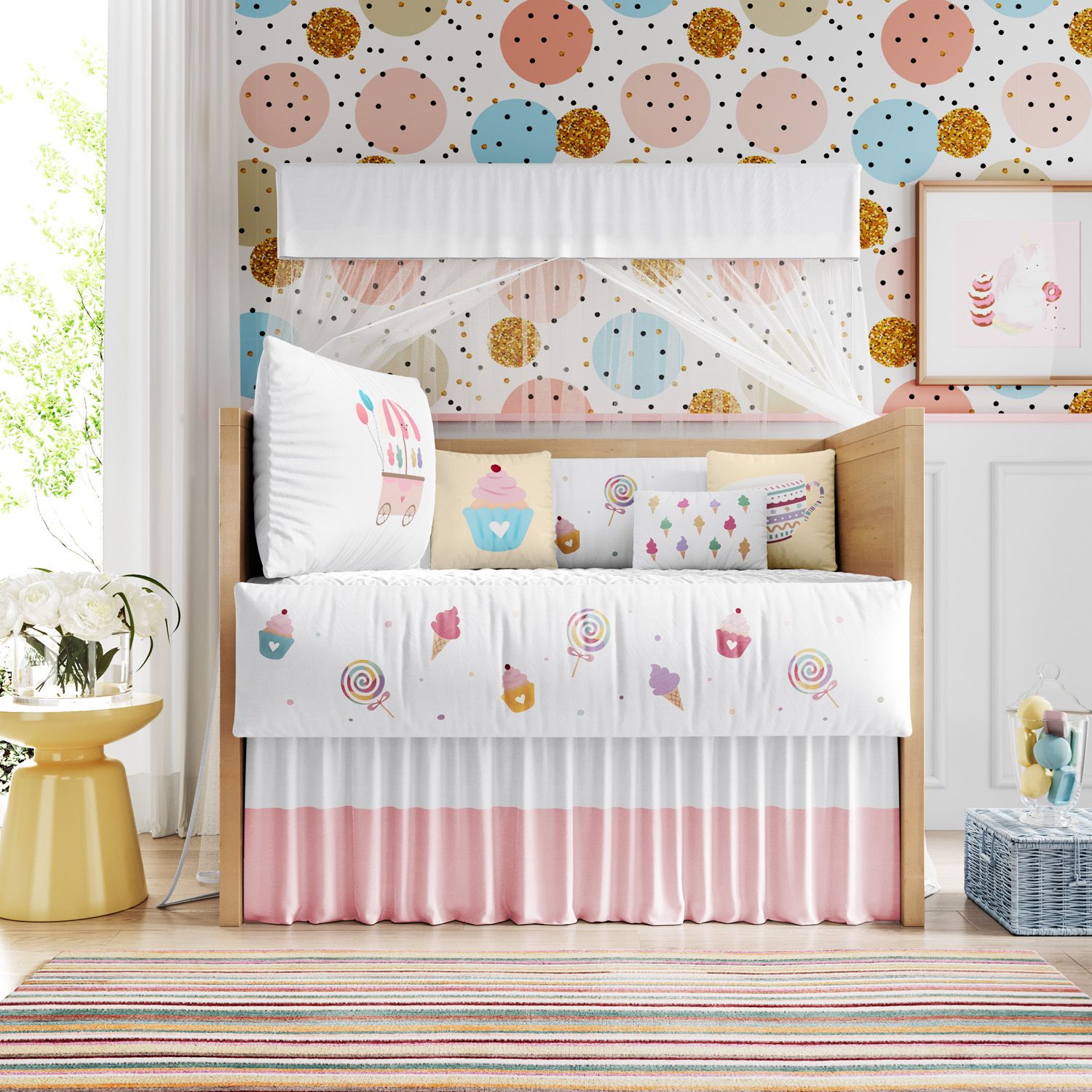 Kit Berço Docinho Colorido