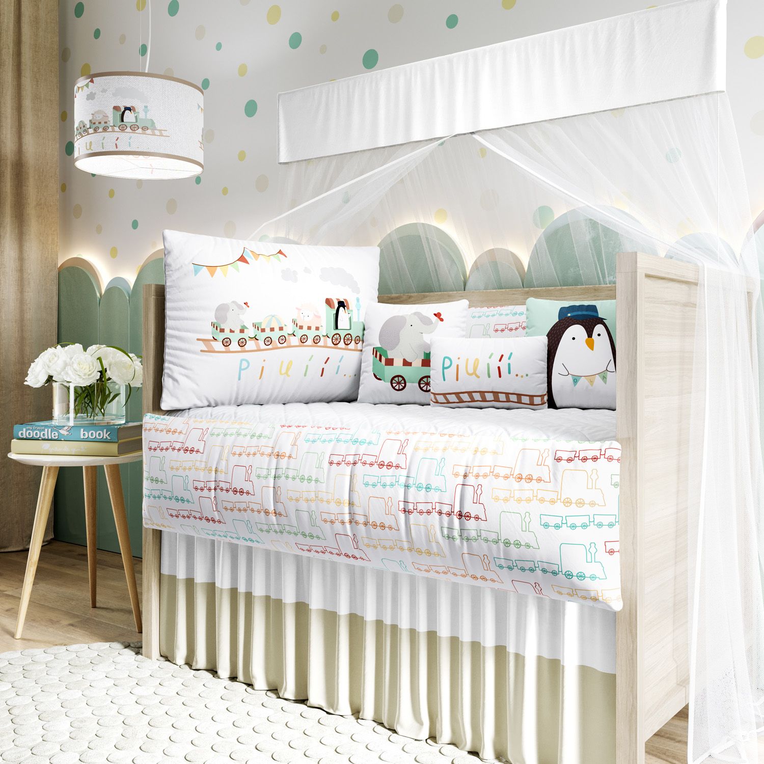 Kit Berço Trenzinho Piuí