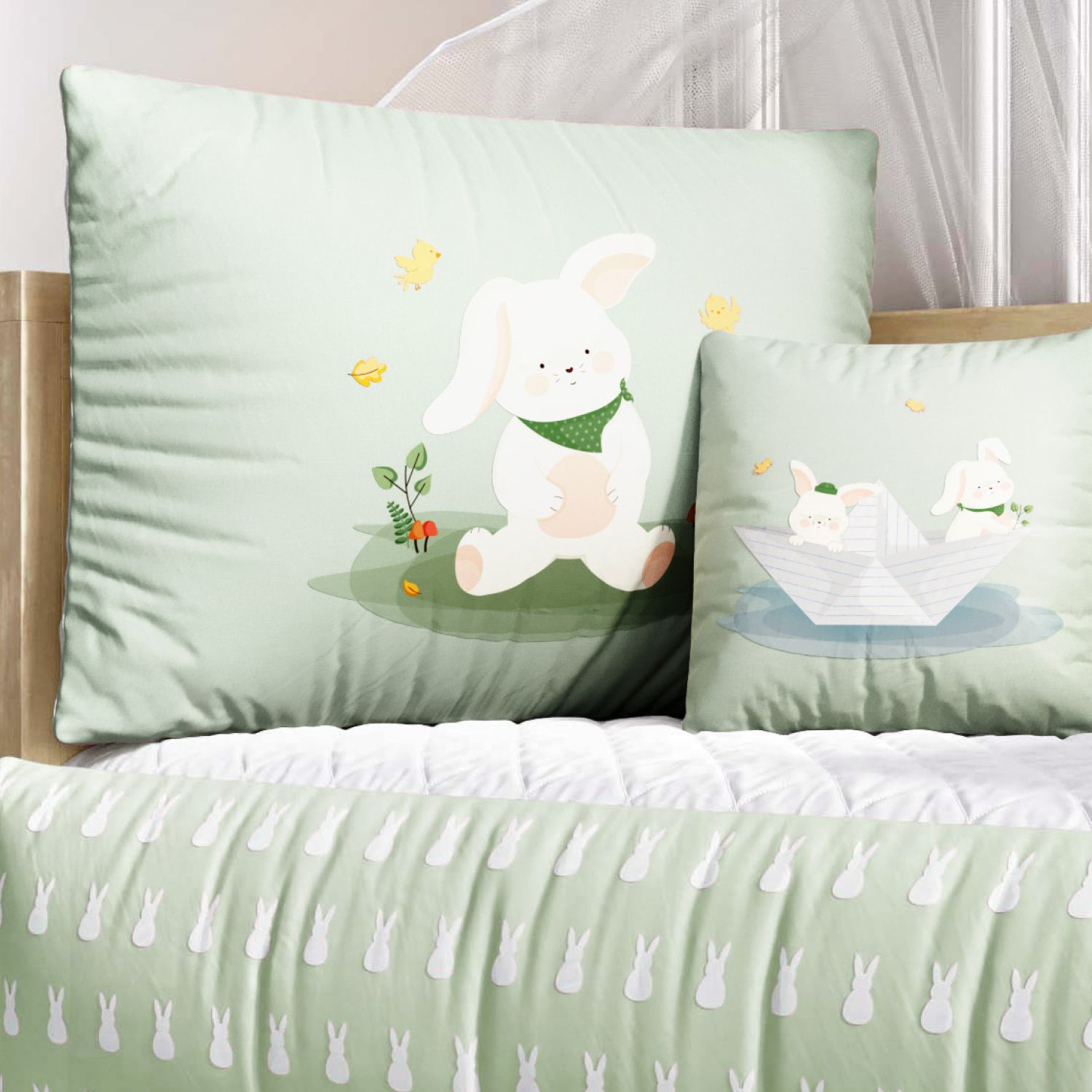 Kit Berço Coelhinho Lulú Verde